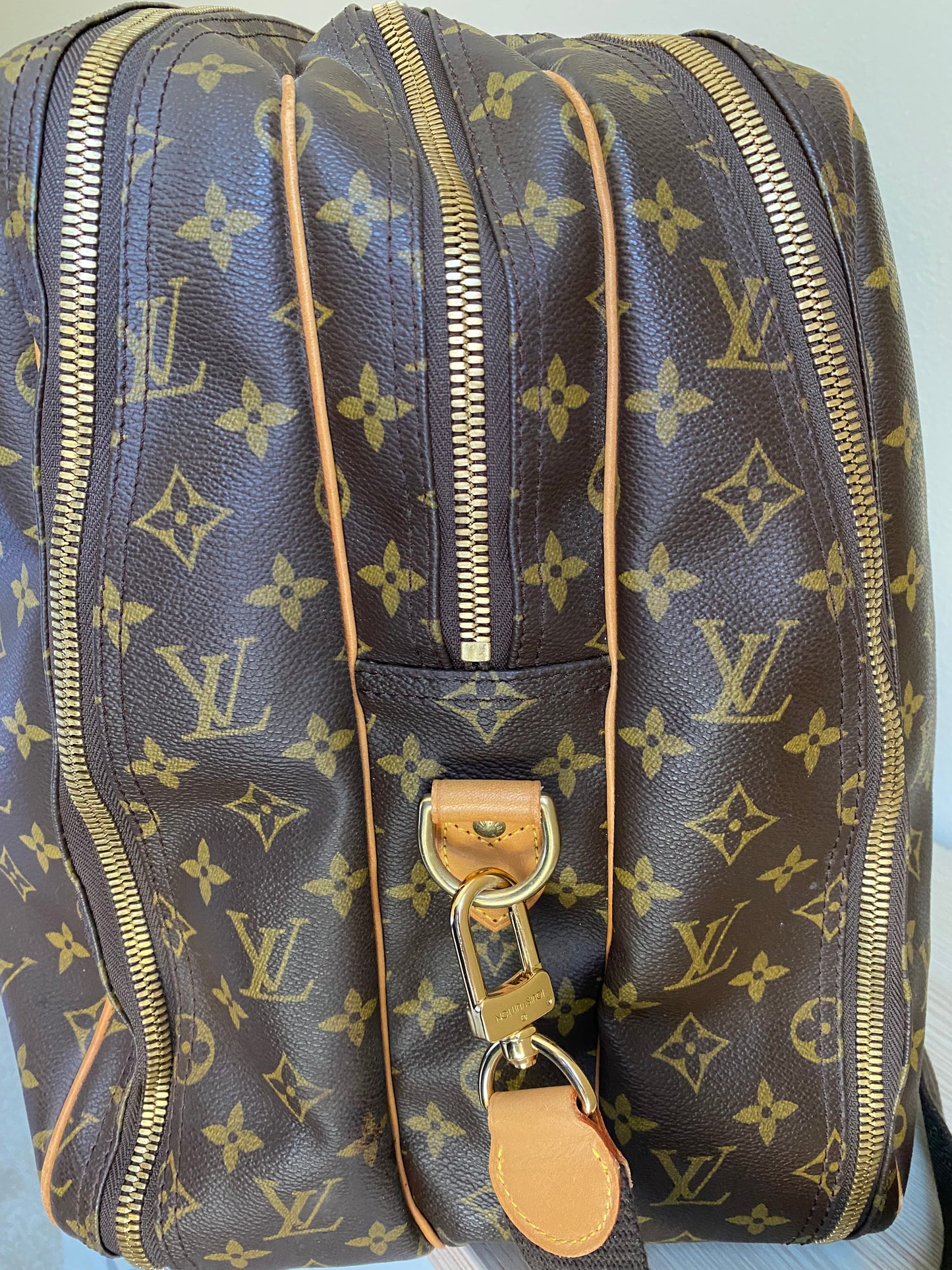 Louis Vuitton Alize 3 Poches Luggage Bag 55 Large Brown Canvas