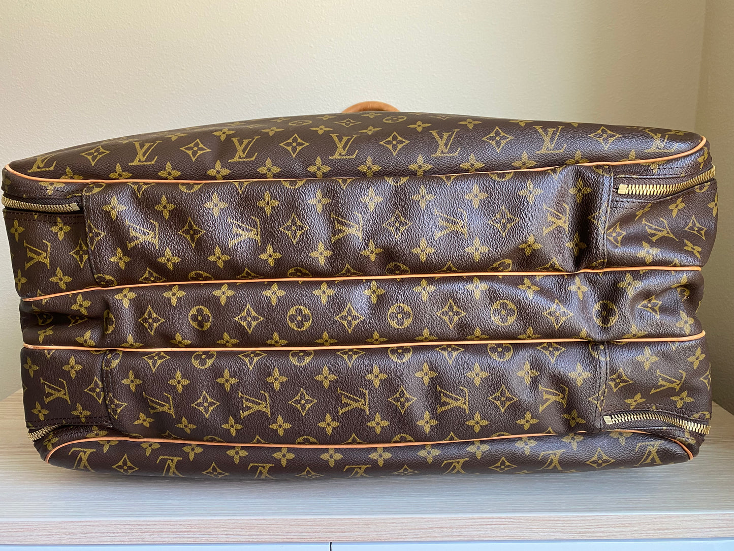 Louis Vuitton Alize 3 Poches Luggage Bag 55 Large Brown Canvas