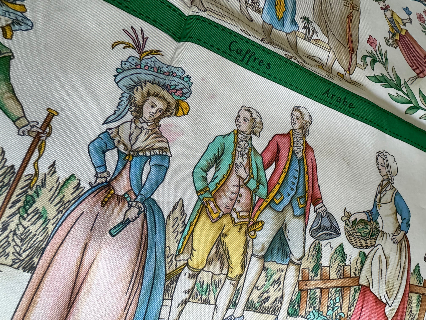 HERMES Costumes Civils Actuels Carre 90 Scarf by De La Perrier