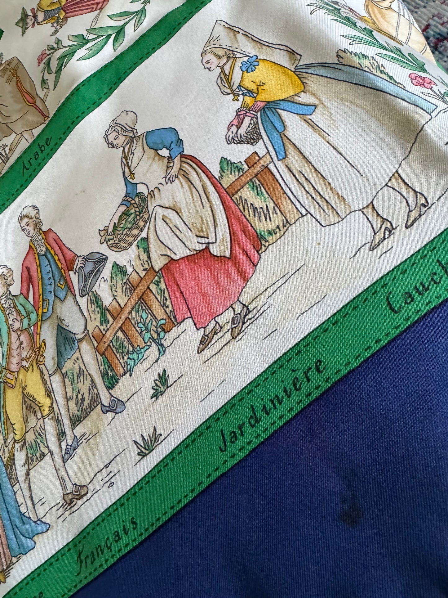 HERMES Costumes Civils Actuels Carre 90 Scarf by De La Perrier