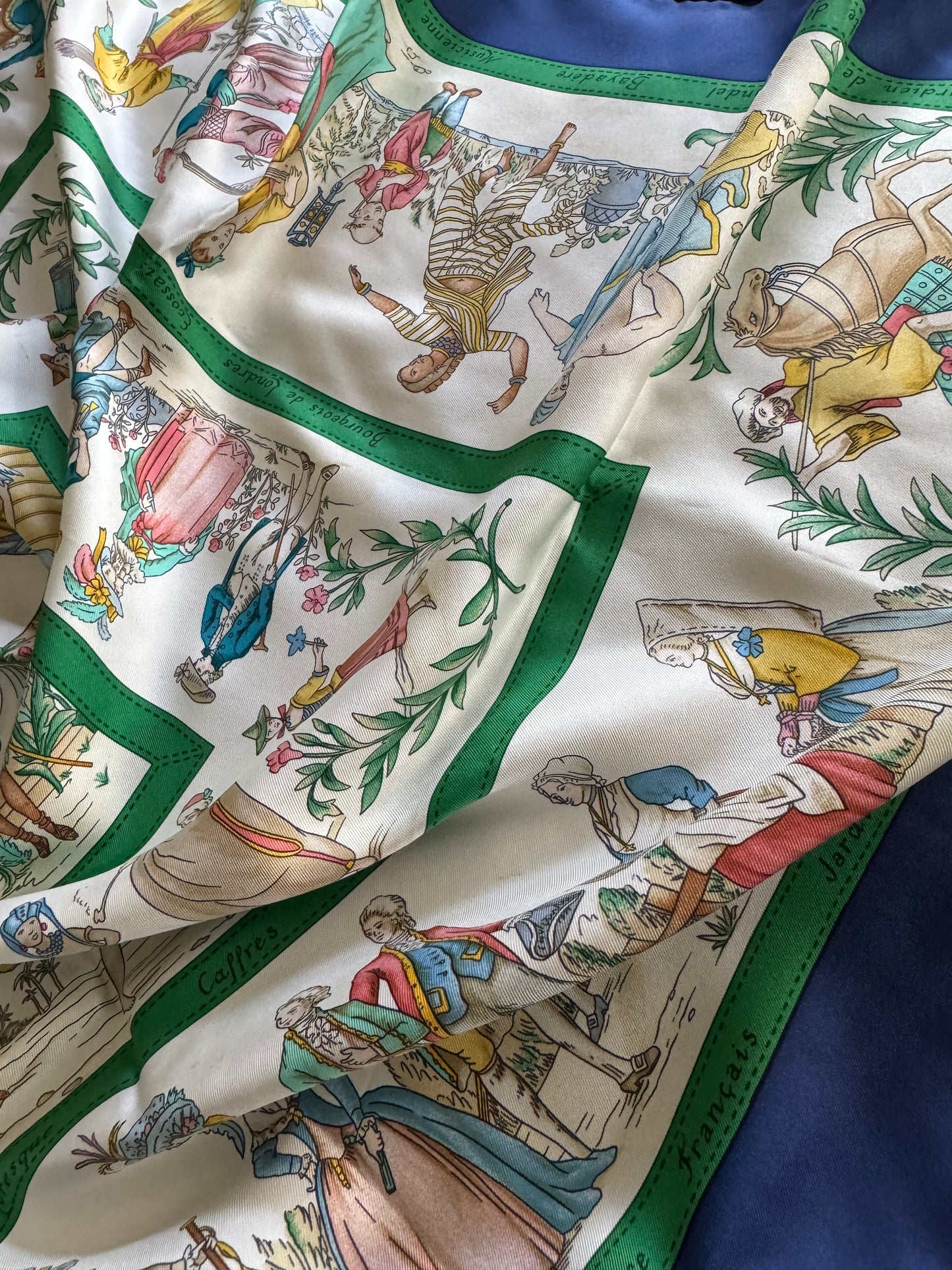 HERMES Costumes Civils Actuels Carre 90 Scarf by De La Perrier