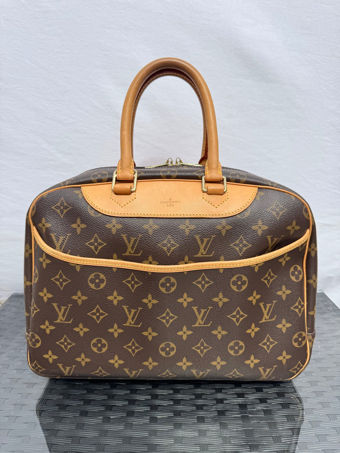 Louis Vuitton Deauville Bowling Vanity Brown Monogram Canvas