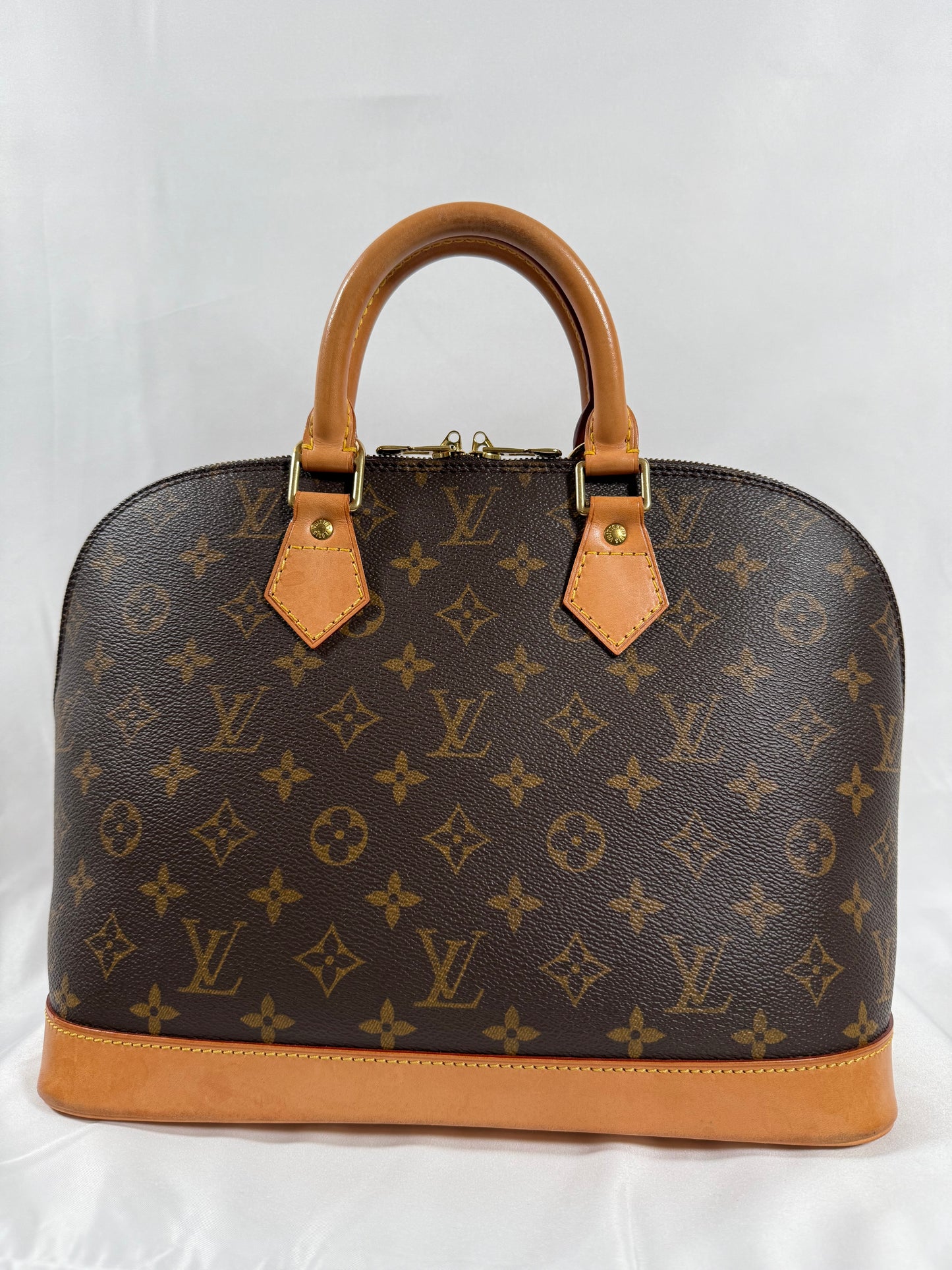 Louis Vuitton Alma Hand Bag PM Brown Monogram Canvas