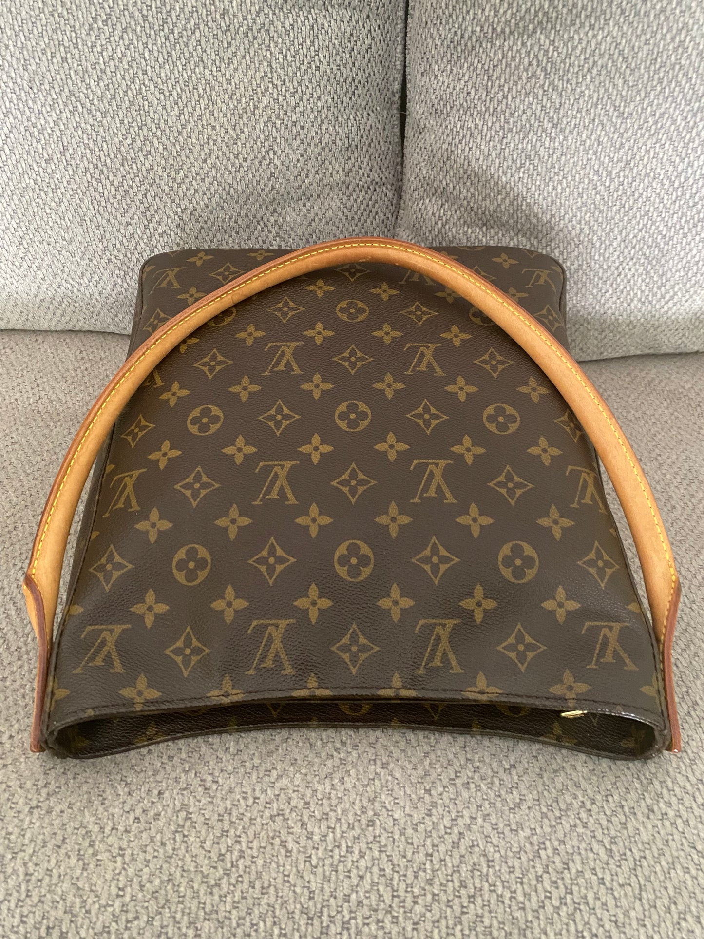 Louis Vuitton Looping Shoulder Bag GM Brown Leather