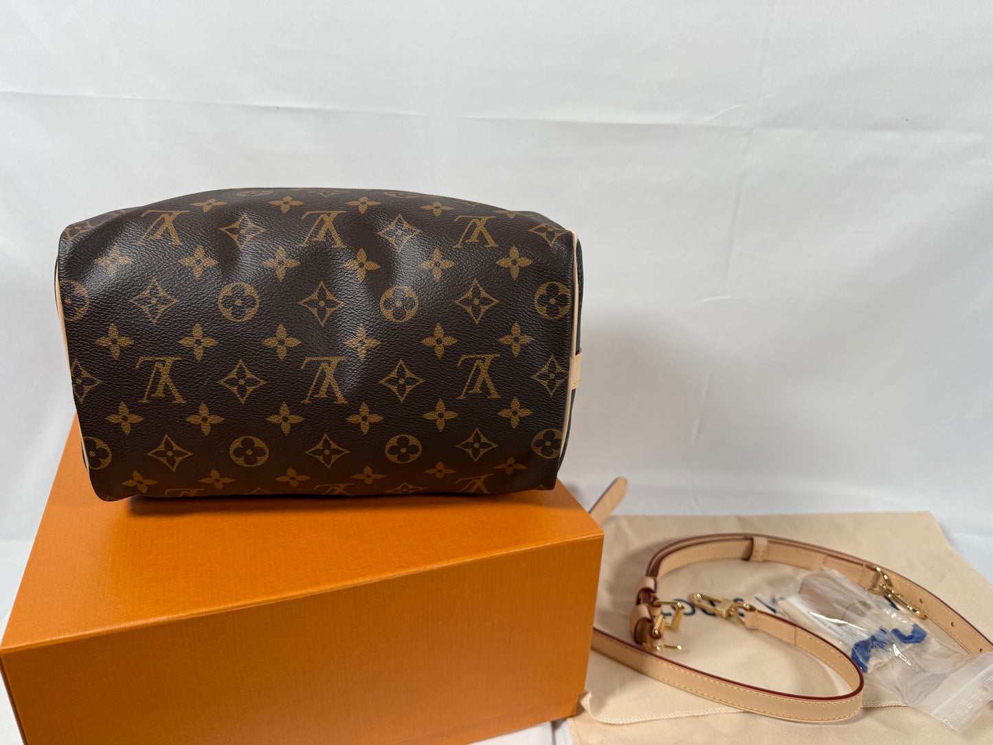 Louis Vuitton Speedy 25 Bandouliere Shoulder Bag Brown Canvas