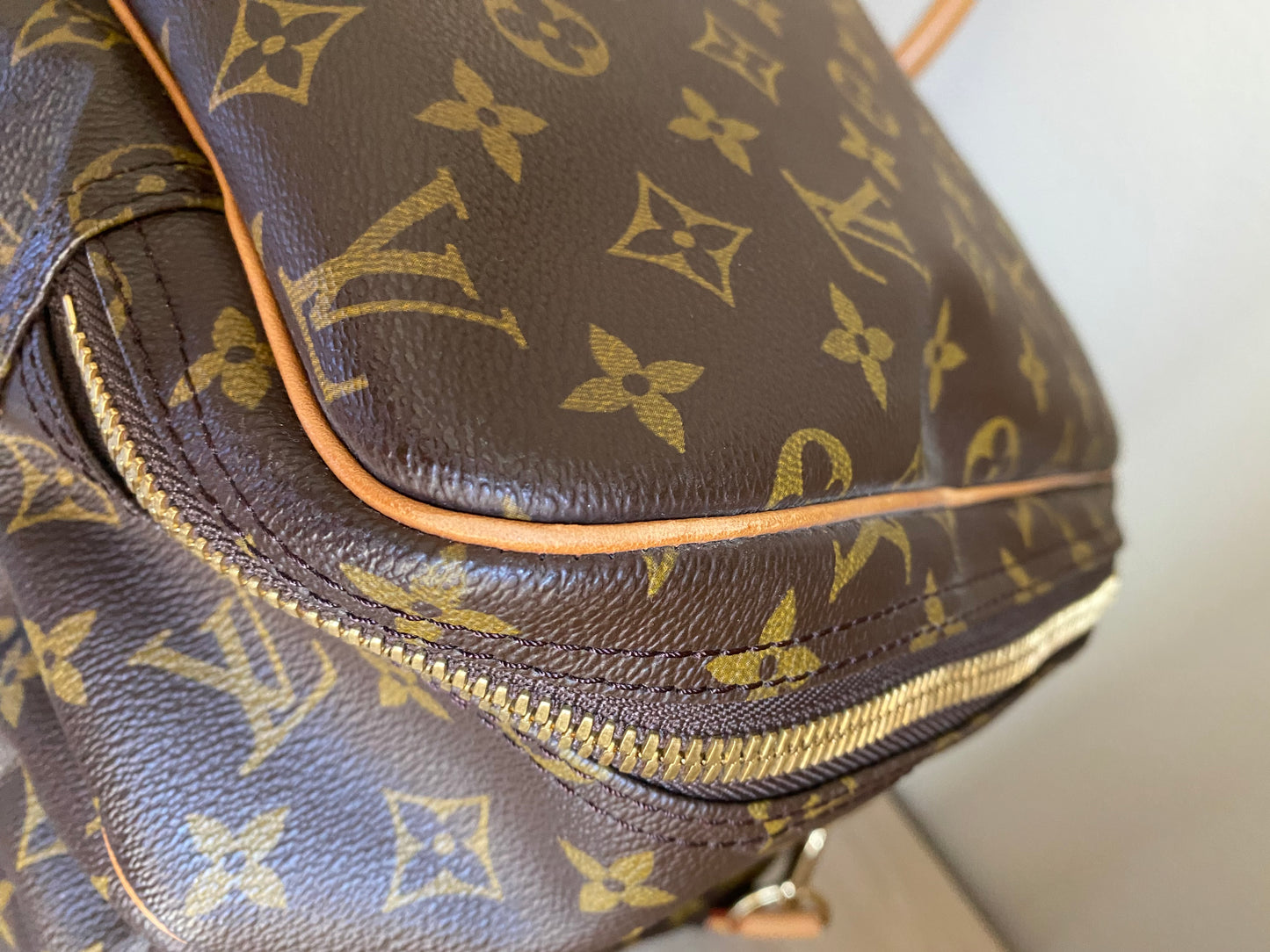 Louis Vuitton Alize 3 Poches Luggage Bag 55 Large Brown Canvas