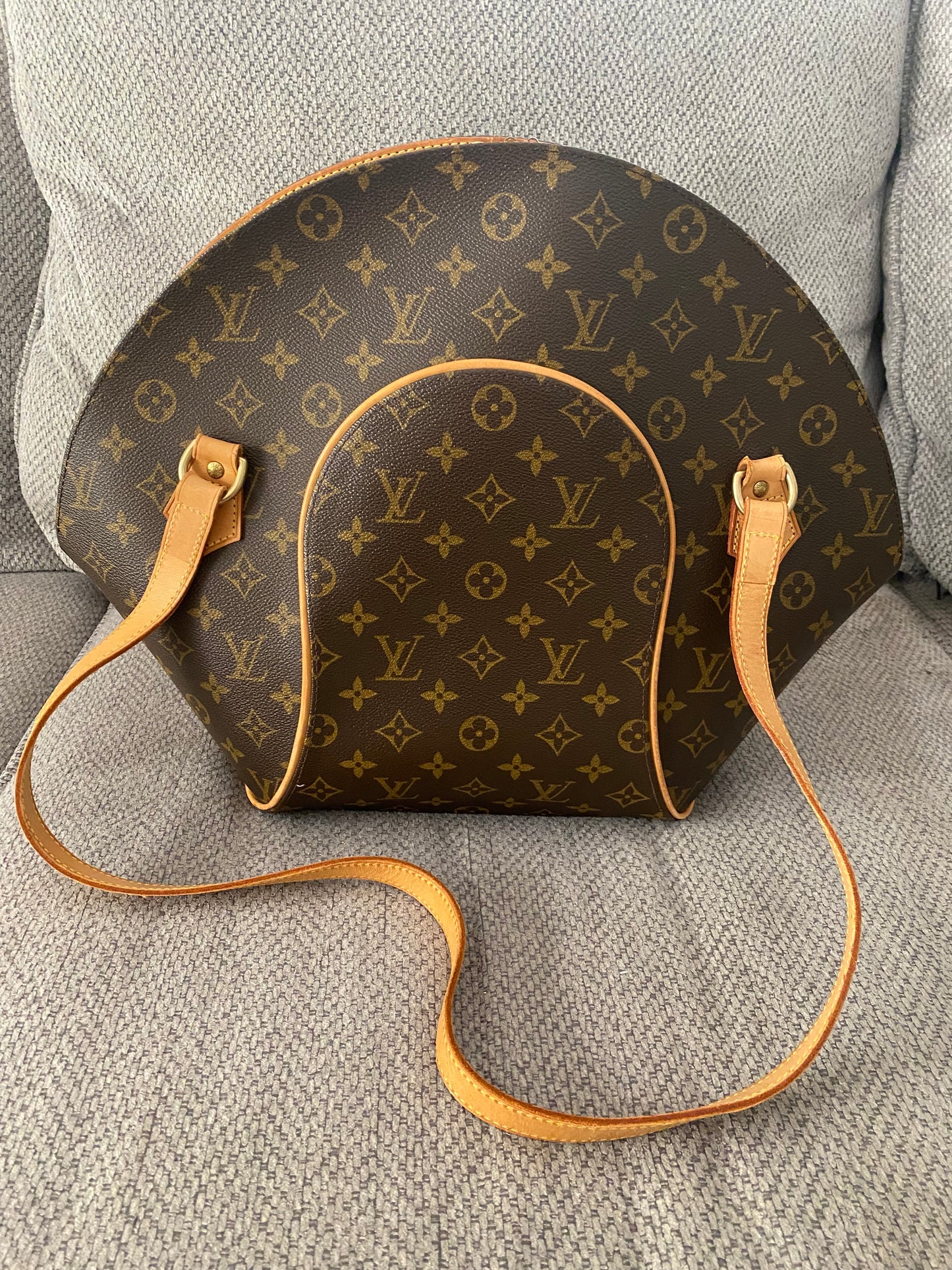 Louis Vuitton Ellipse GM Shoulder Bag Brown Canvas