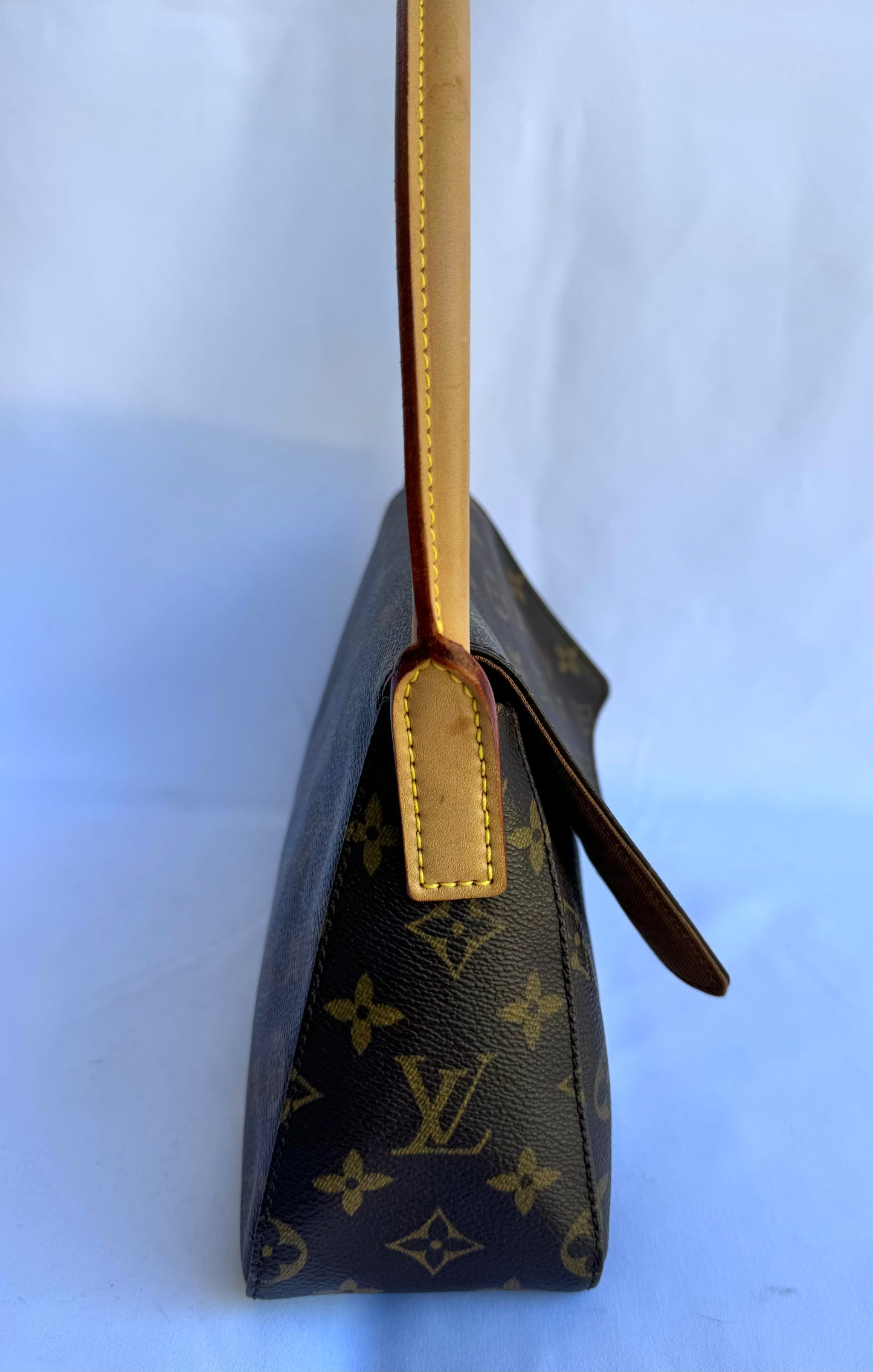 Louis Vuitton Looping Hobo Bag Mini Handbag Brown Monogram Canvas