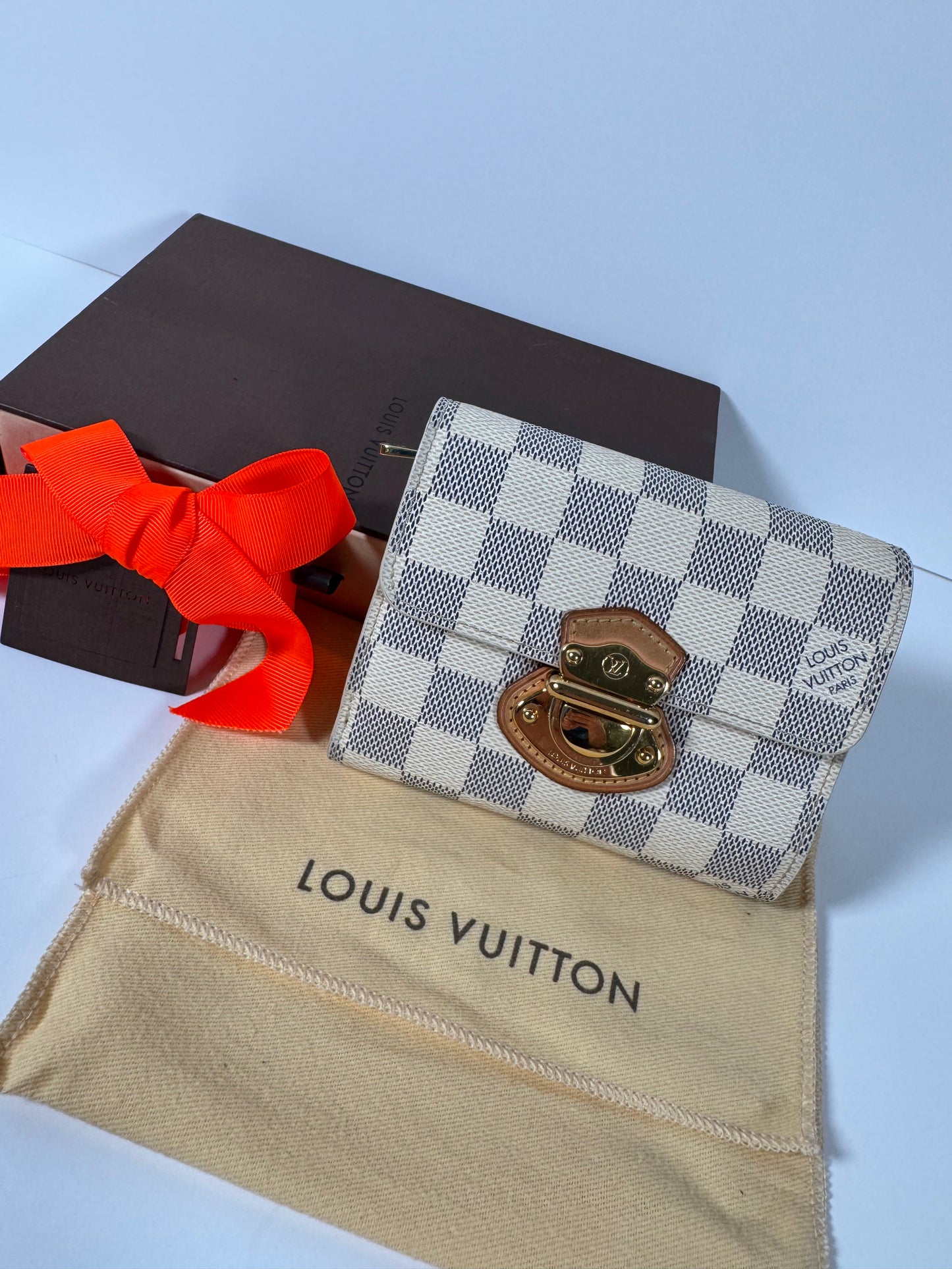 Louis Vuitton Damier Azur Portefeuille Joy Trifold Wallet