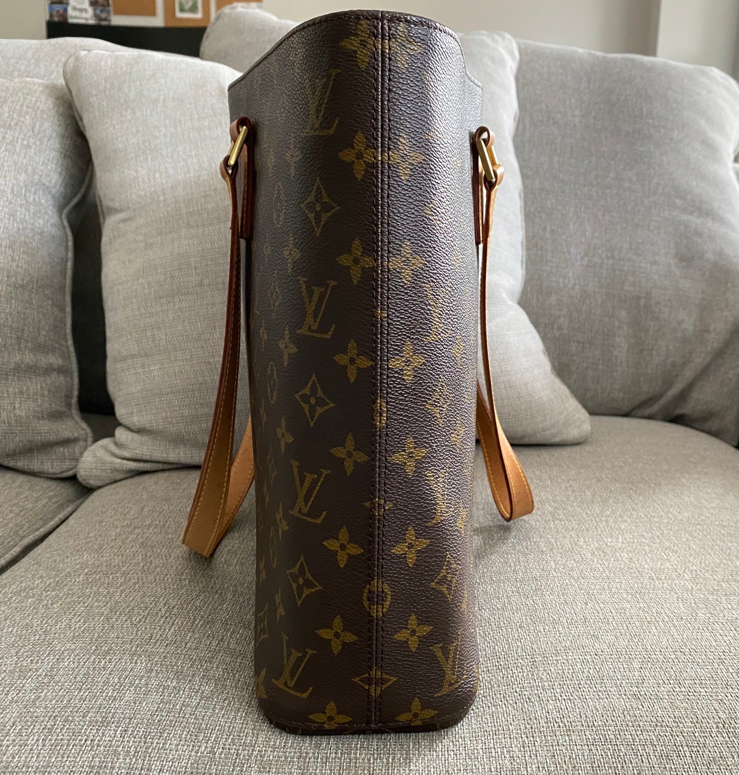 Louis Vuitton Luco Monogram Canvas Tote Handbag Brown
