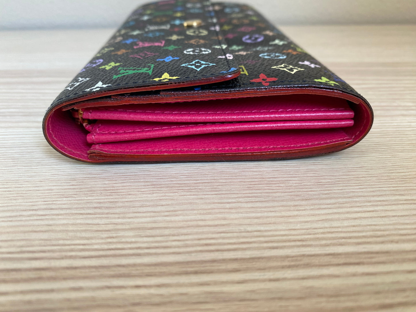LOUIS VUITTON Monogram Multicolor Sarah Wallet Black Grenade