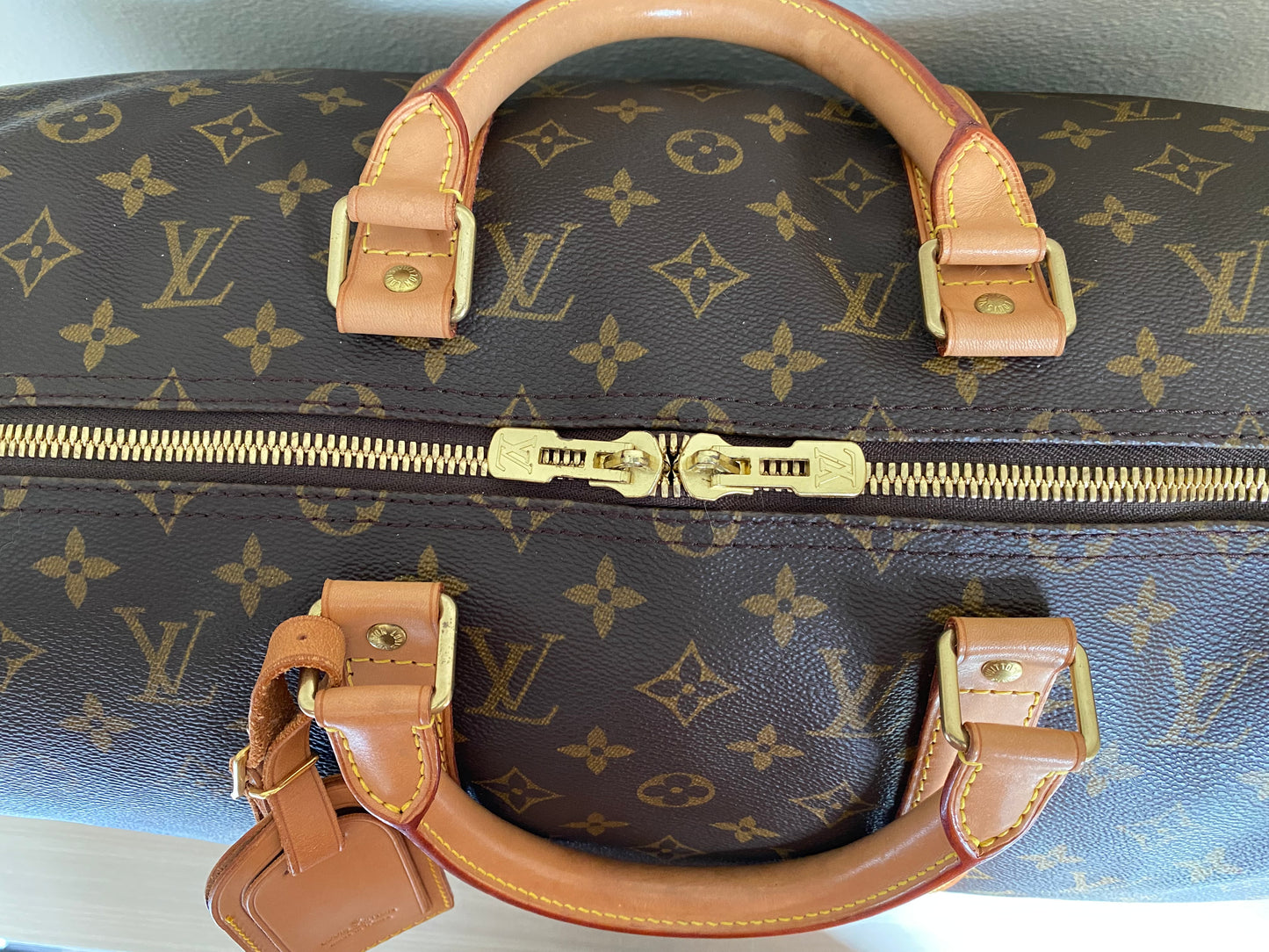 LOUIS VUITTON LV Keepall 50 Brown Monogram Duffle Travel Bag