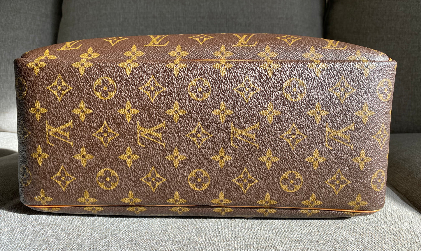 Louis Vuitton Deauville Brown Monogram Canvas Vanity Bowling Handbag