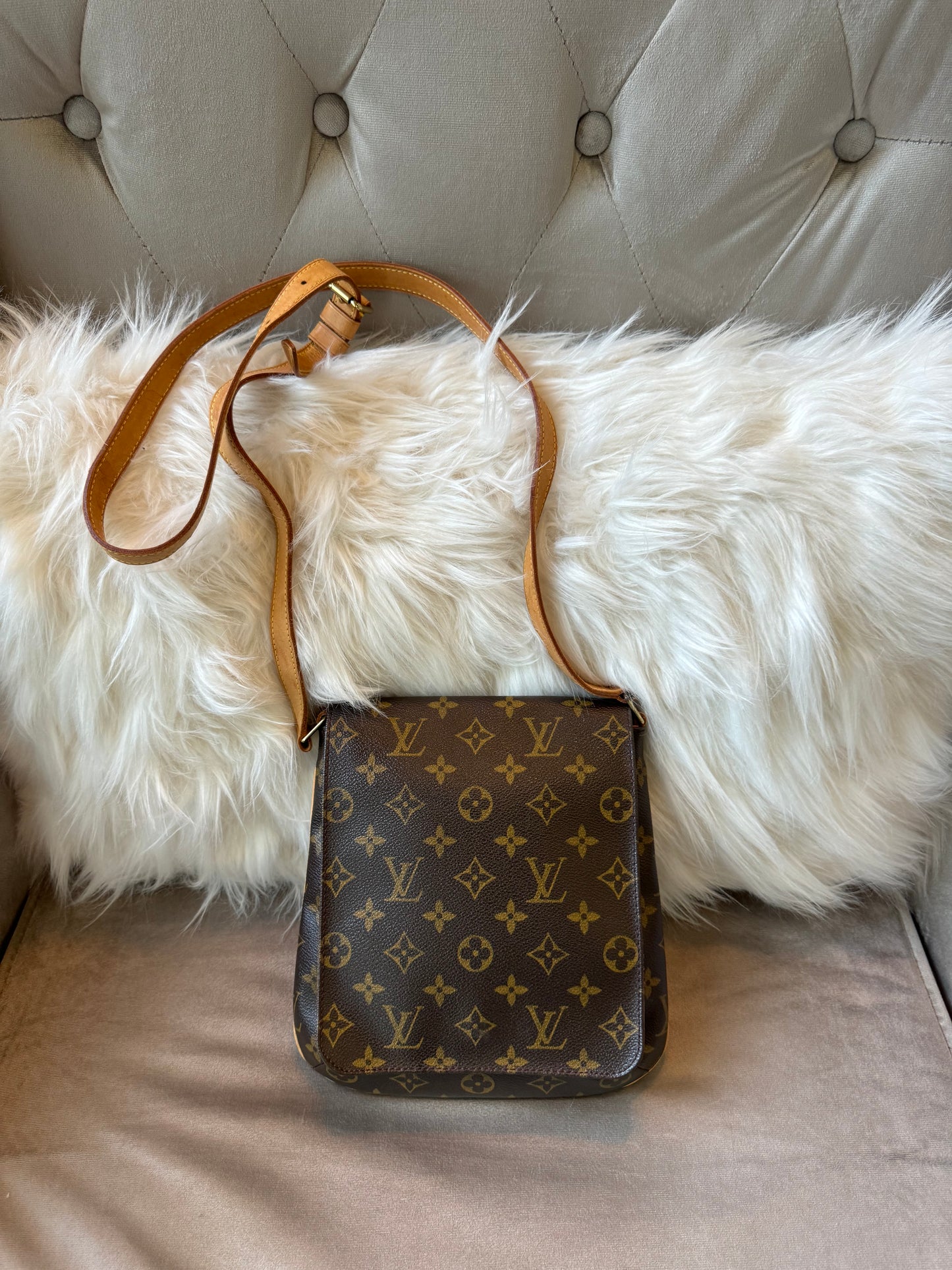 Louis Vuitton Musette Salsa PM Long Crossbody Brown Monogram Canvas