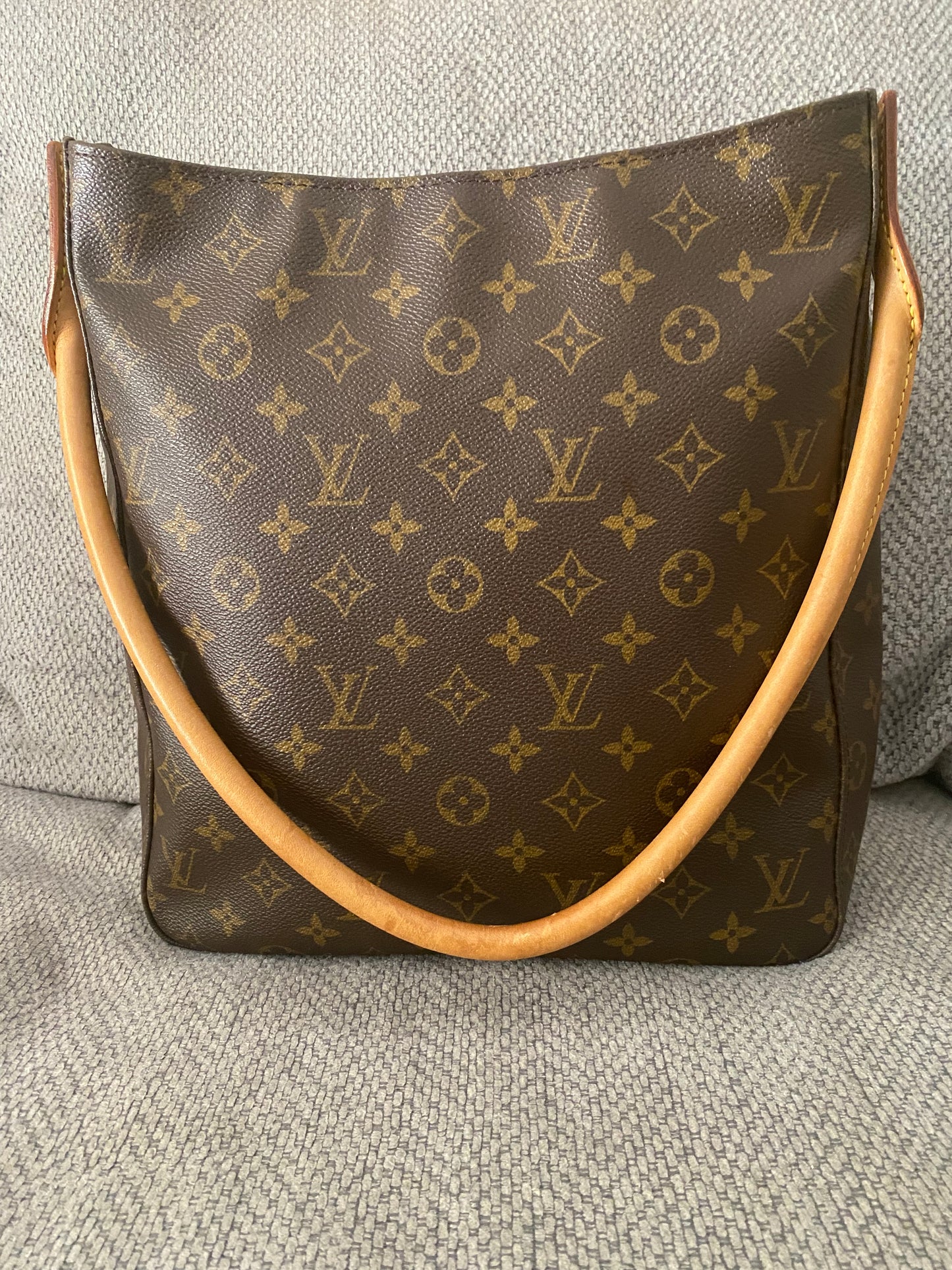 Louis Vuitton Looping Shoulder Bag GM Brown Leather