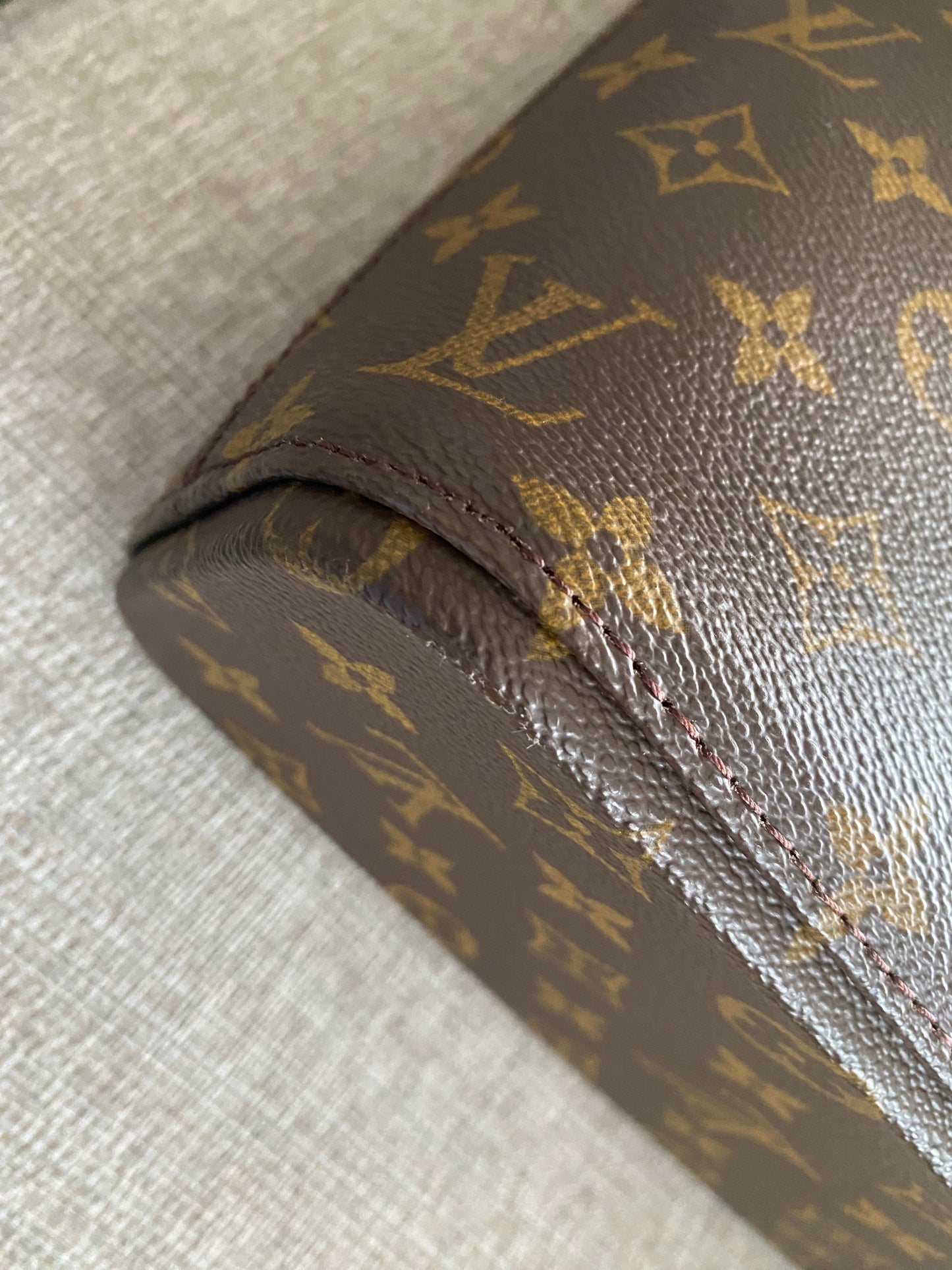 Louis Vuitton Luco Monogram Canvas Tote Handbag Brown
