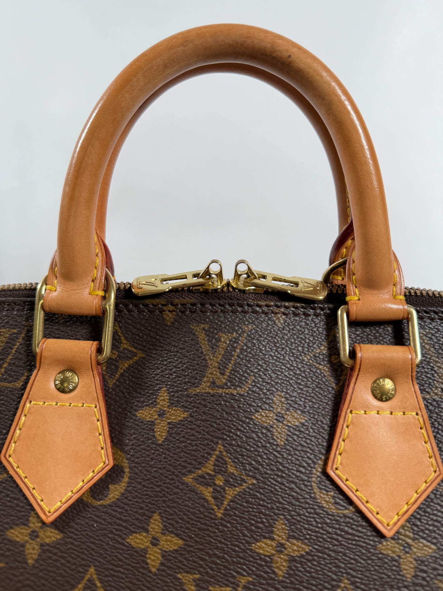 Louis Vuitton Alma Hand Bag PM Brown Monogram Canvas