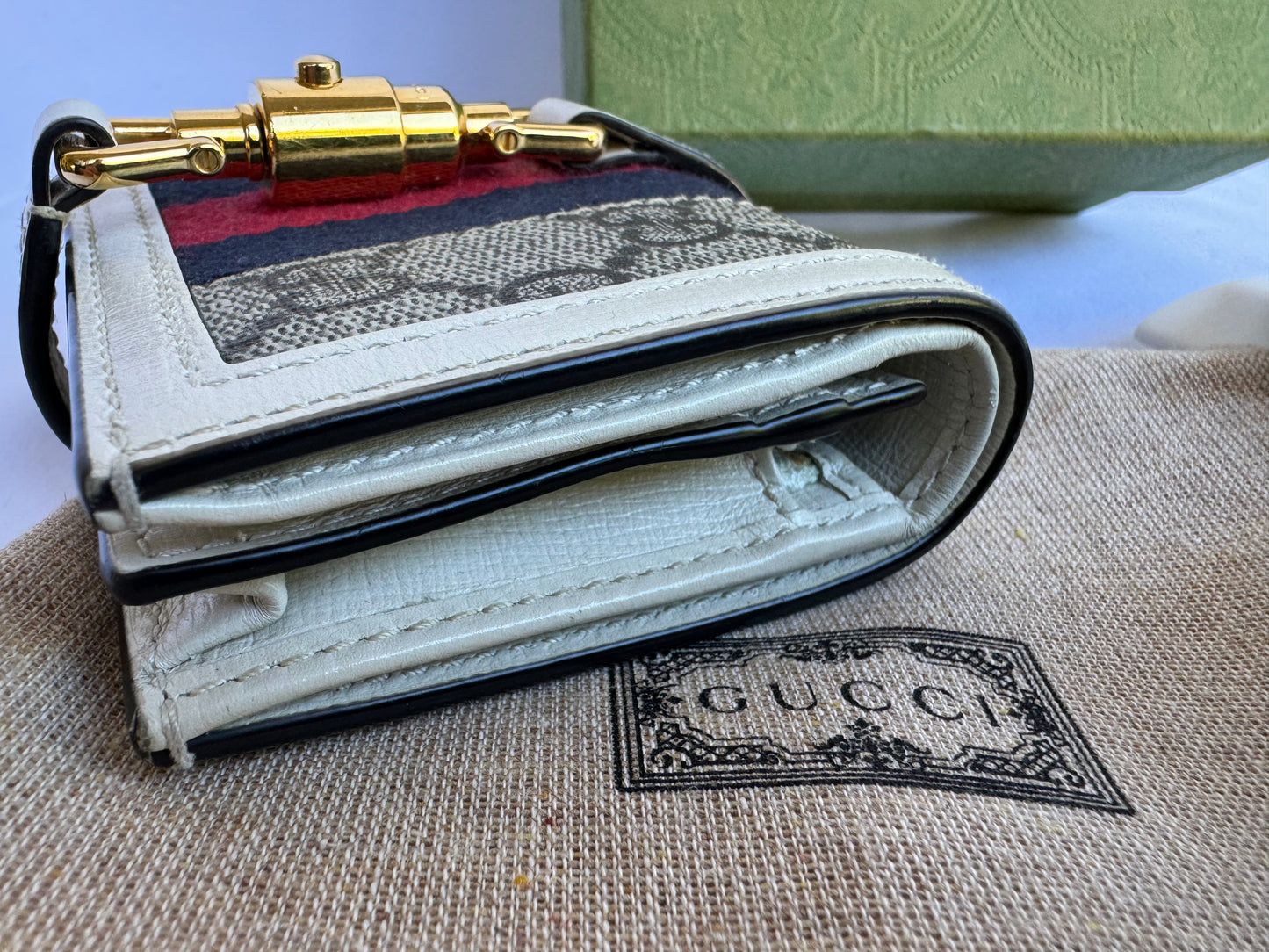 Gucci Jackie 1961 GG Card Case Bifold Wallet