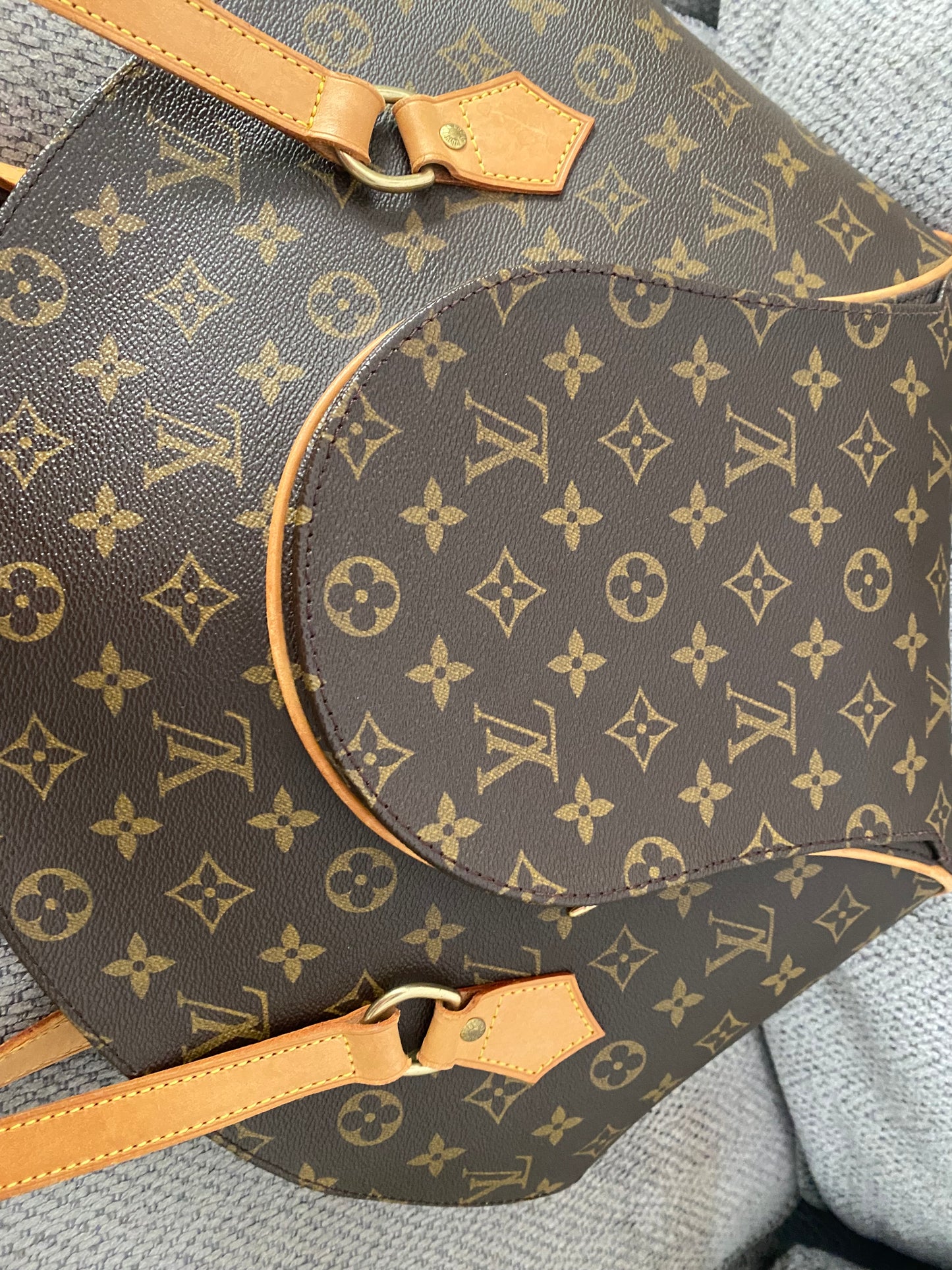 Louis Vuitton Ellipse GM Shoulder Bag Brown Canvas