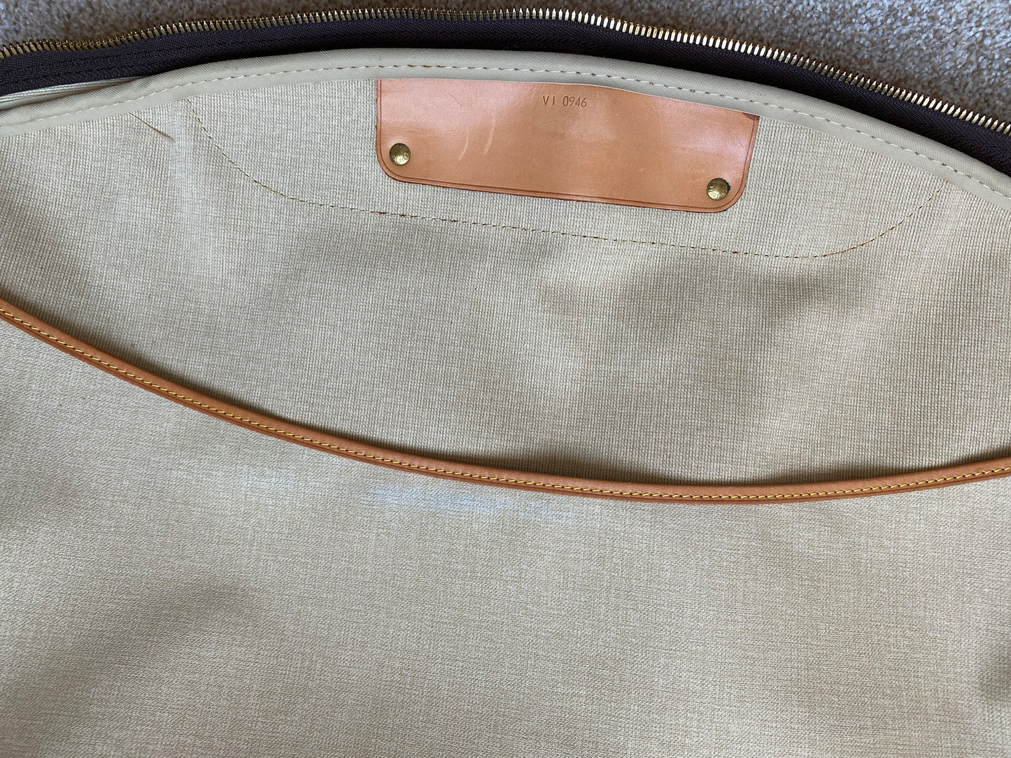 Louis Vuitton Alize 3 Poches Luggage Bag 55 Large Brown Canvas