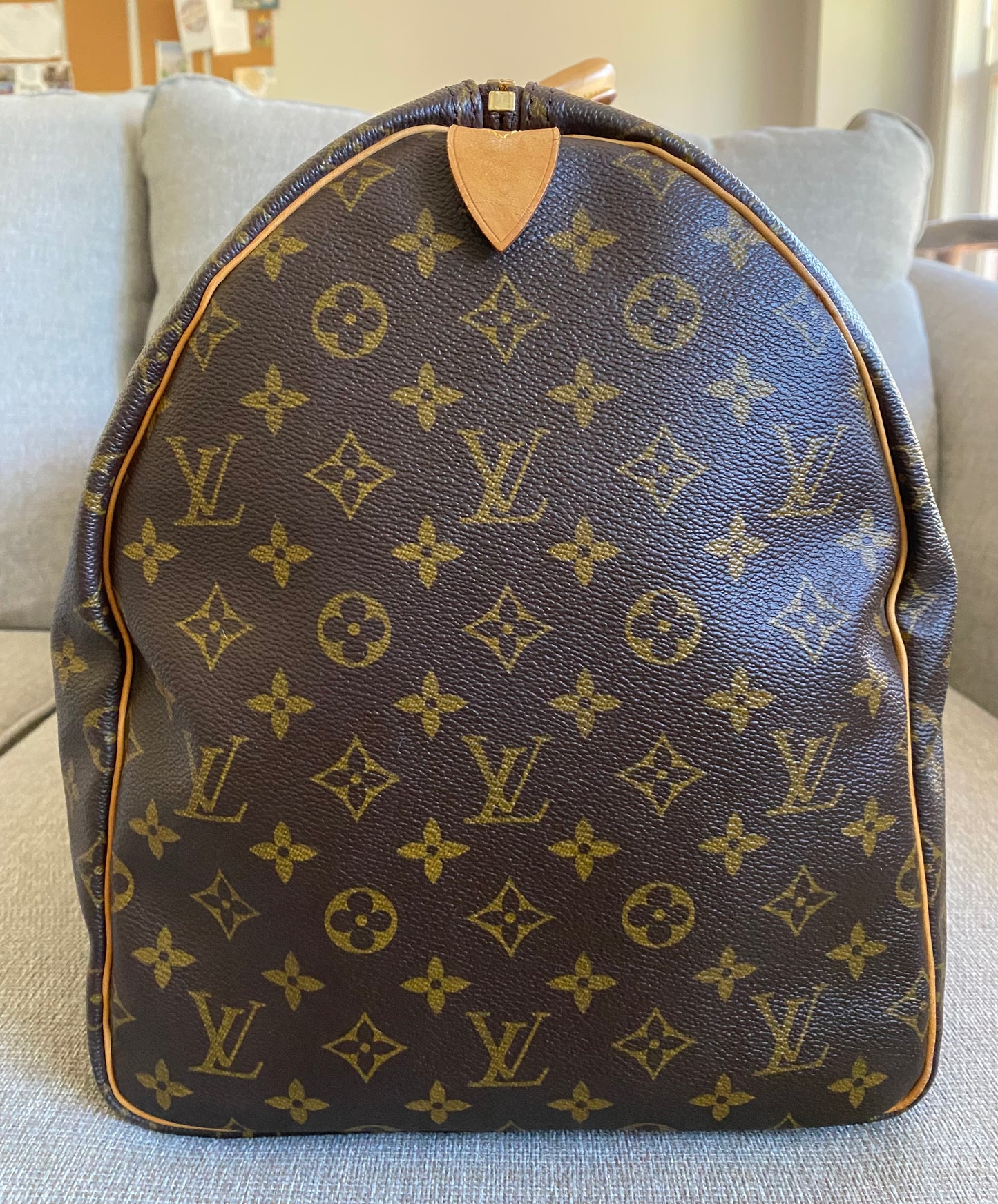 Louis Vuitton Keepall 55 Brown Monogram Canvas Duffle Travel Bag
