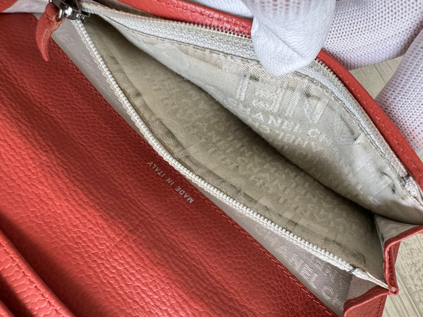 CHANEL Logo Caviar Skin Long Bifold Wallet