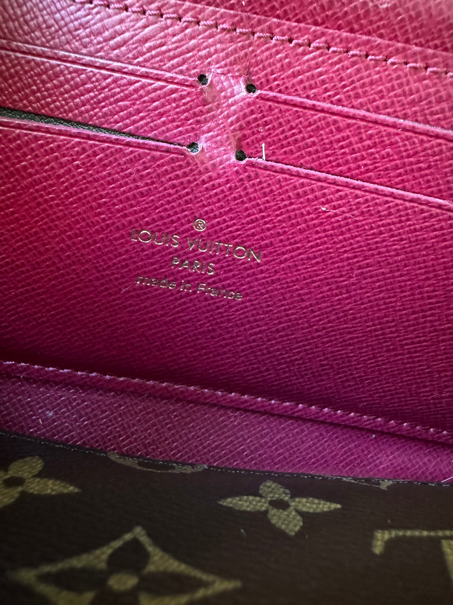 Louis Vuitton Clémence Monogram Women's Wallet - Fuchsia M60742