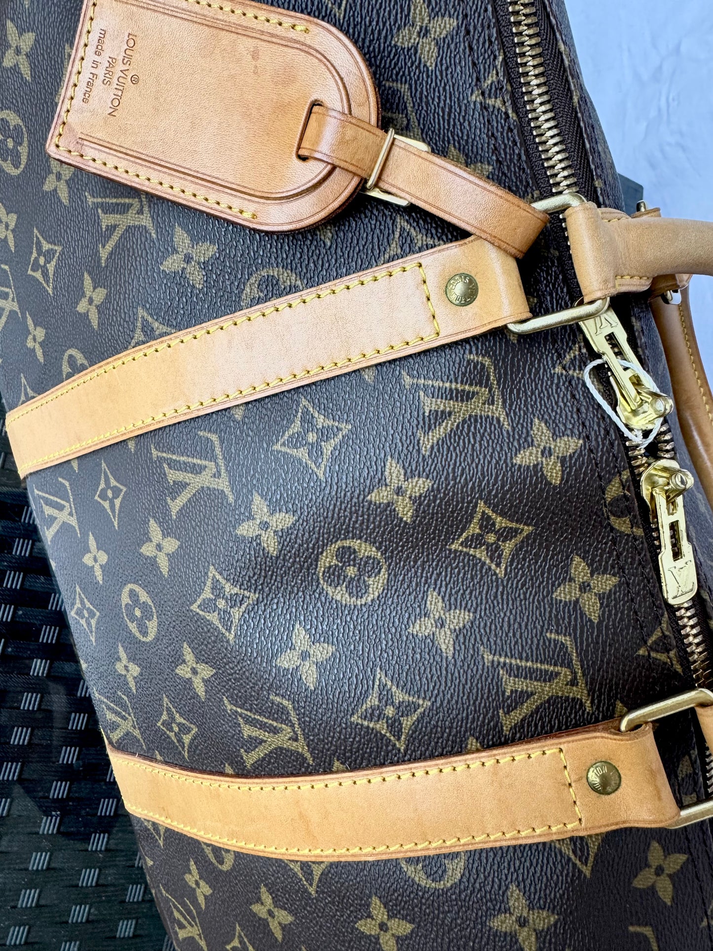 Louis Vuitton Keepall 50 Boston Duffle Travel Carry-On Bag Brown Monogram Canvas