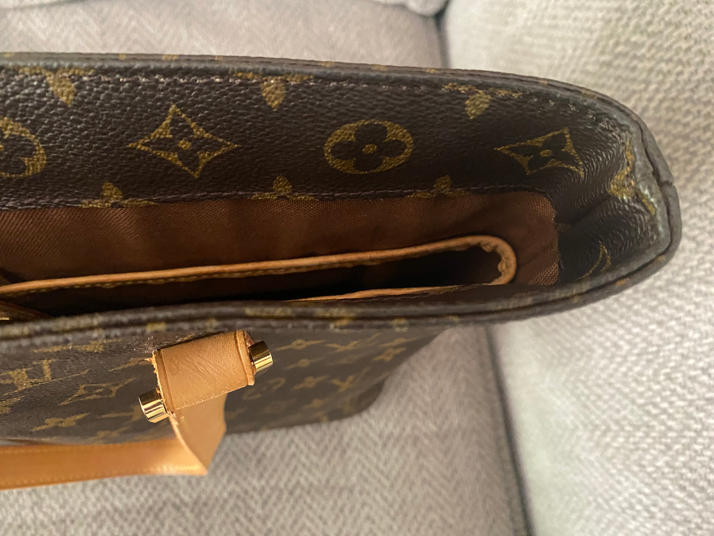 Louis Vuitton Vavin Shoulder Bag GM Brown Canvas