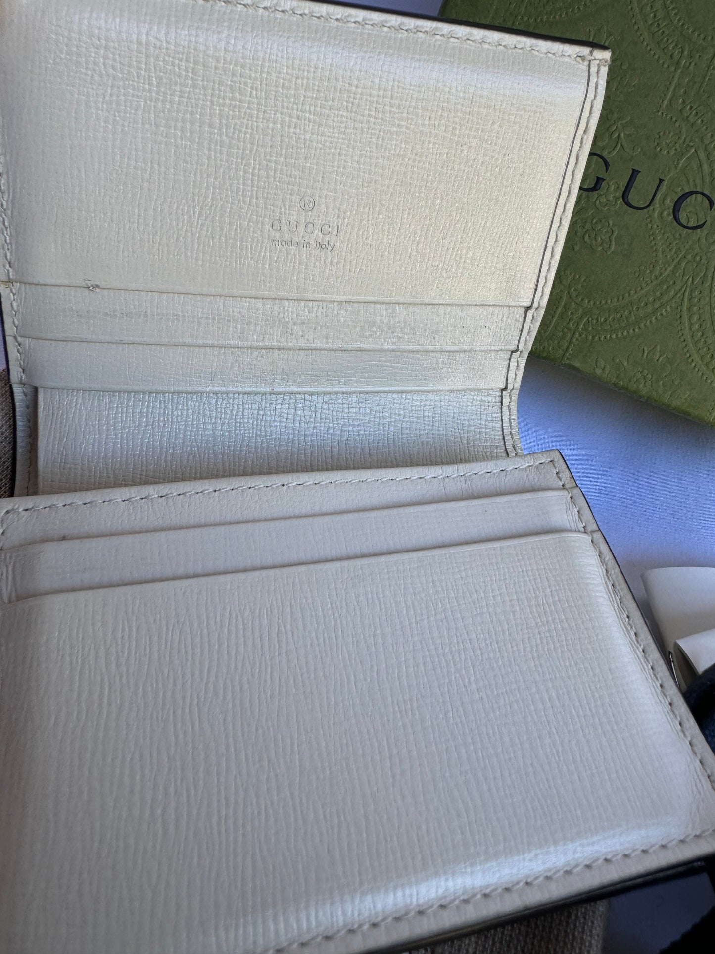 Gucci Jackie 1961 GG Card Case Bifold Wallet