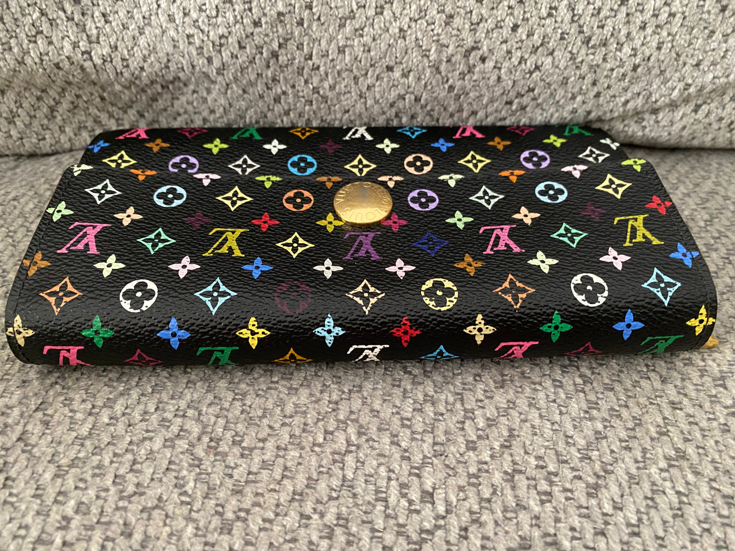 LOUIS VUITTON Monogram Multicolore Portefeuille Sarah Wallet Pistach