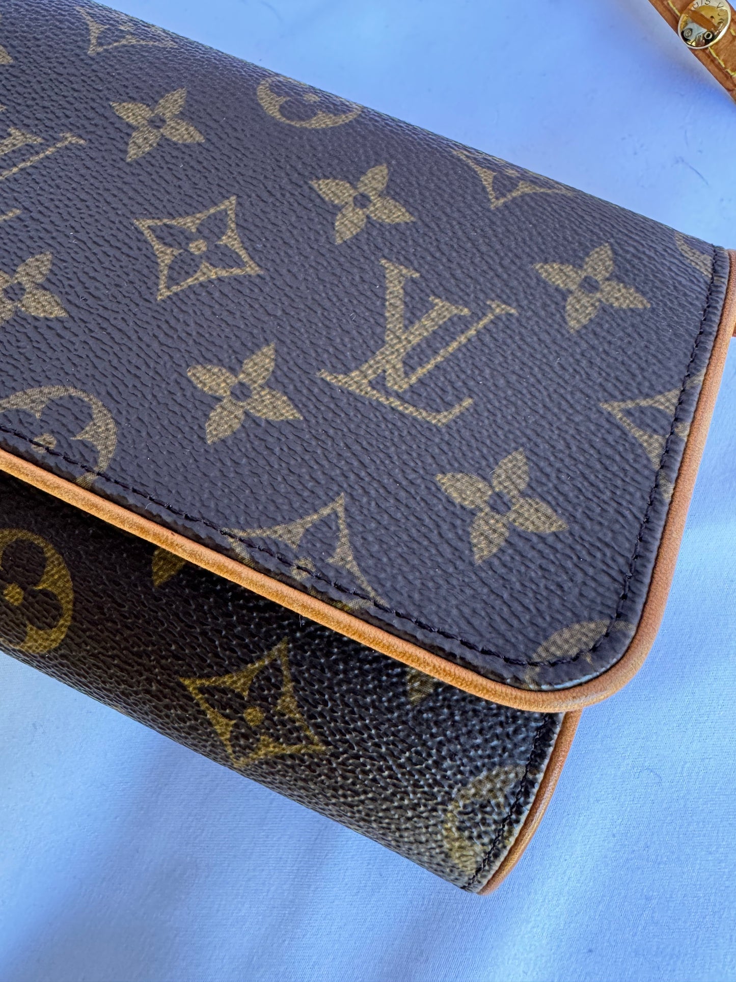 Louis Vuitton Pochette Twin GM Crossbody Bag Brown Monogram Canvas