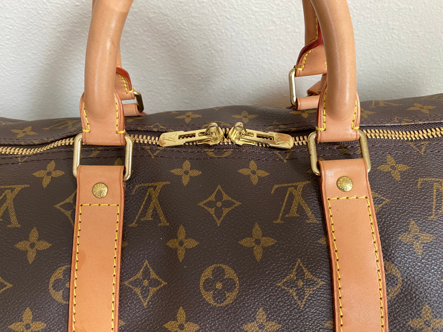 LOUIS VUITTON LV Keepall 50 Brown Monogram Duffle Travel Bag