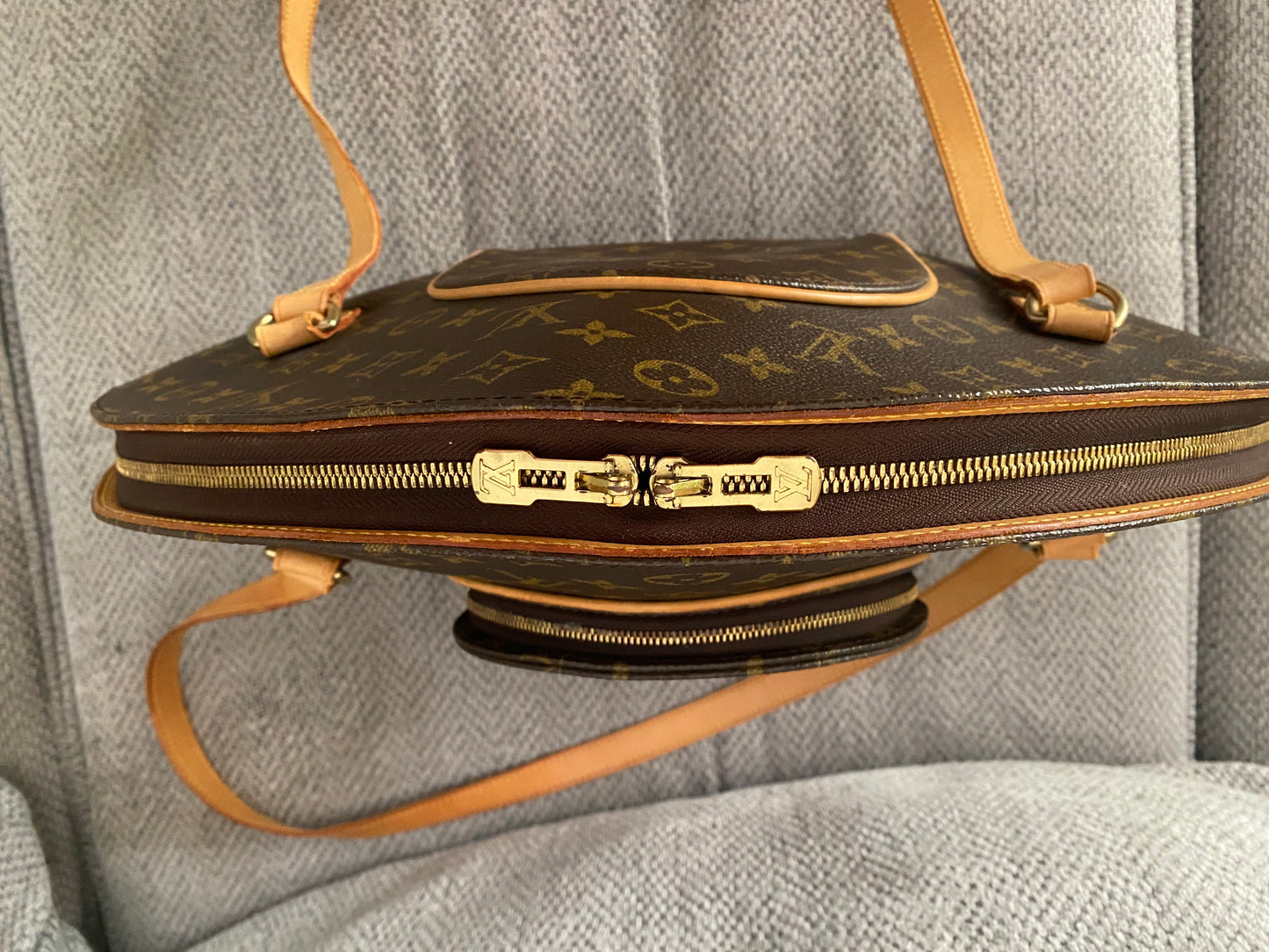 Louis Vuitton Ellipse GM Shoulder Bag Brown Canvas