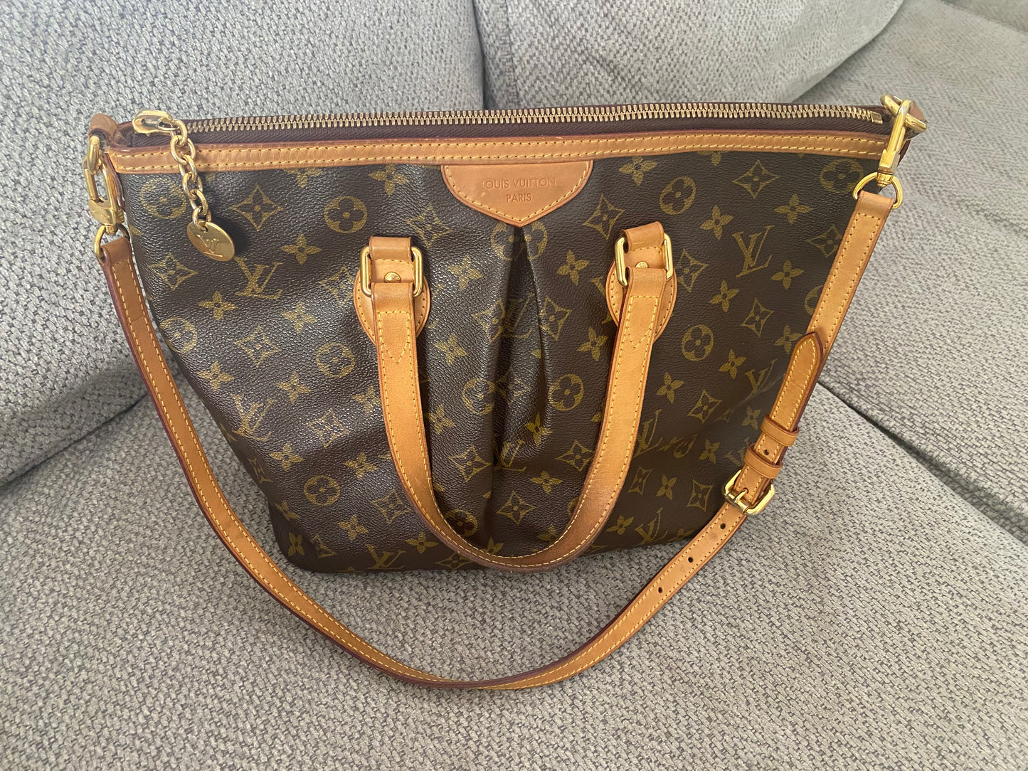 Louis Vuitton Palermo Shoulder Bag PM Brown Monogram