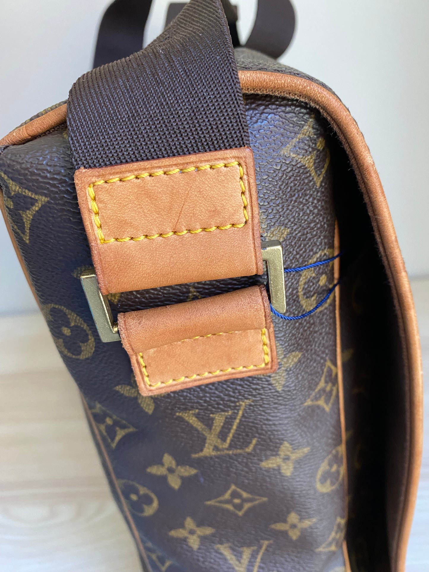 Louis Vuitton Abbesses Messenger Laptop Bag Brown Monogram Canvas