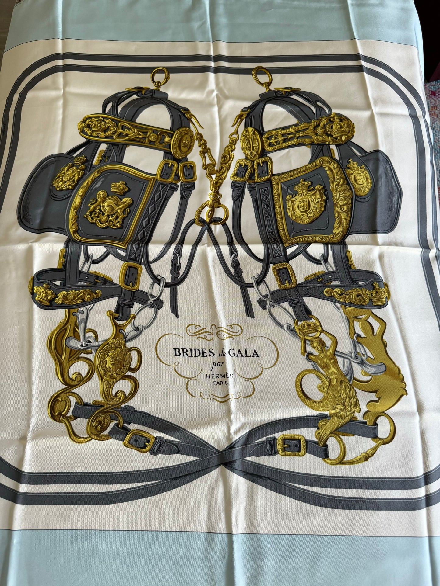 HERMES Brides De Gala Carre 90 Scarf 100% Silk