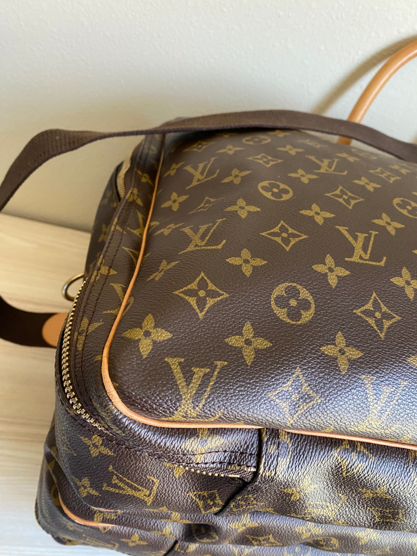 Louis Vuitton Alize 3 Poches Luggage Bag 55 Large Brown Canvas