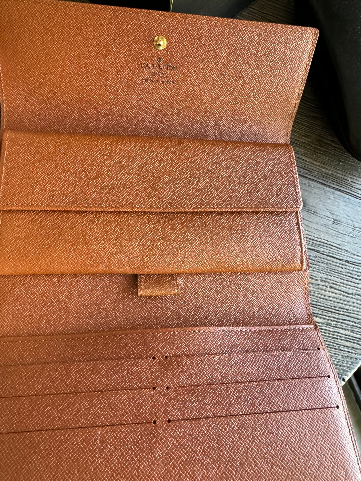 Louis Vuitton Long Wallet Portefeuille International Brown Monogram