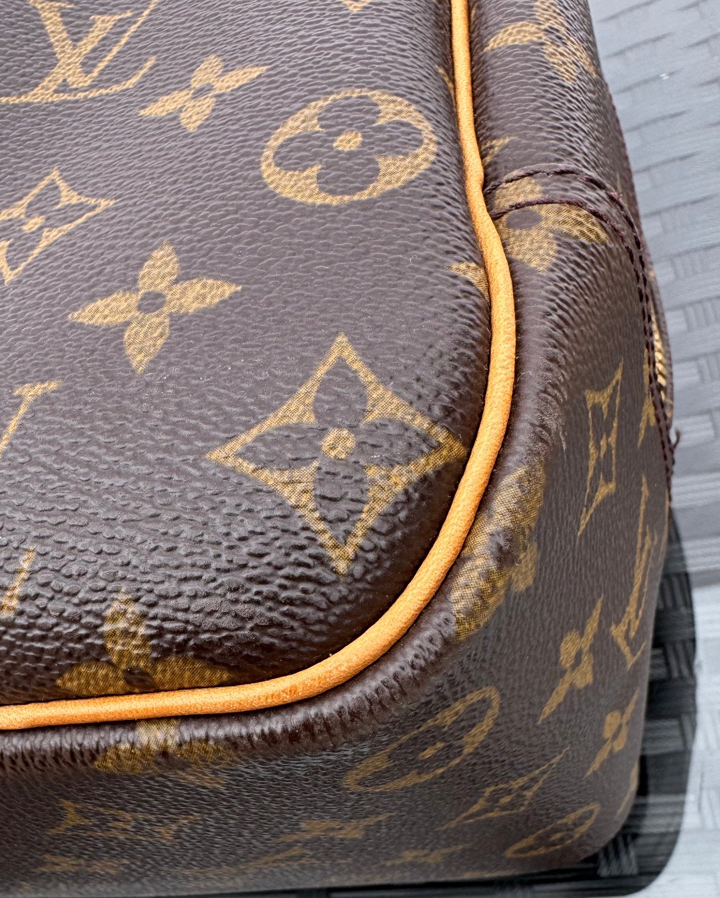 Louis Vuitton Deauville Bowling Vanity Brown Monogram Canvas
