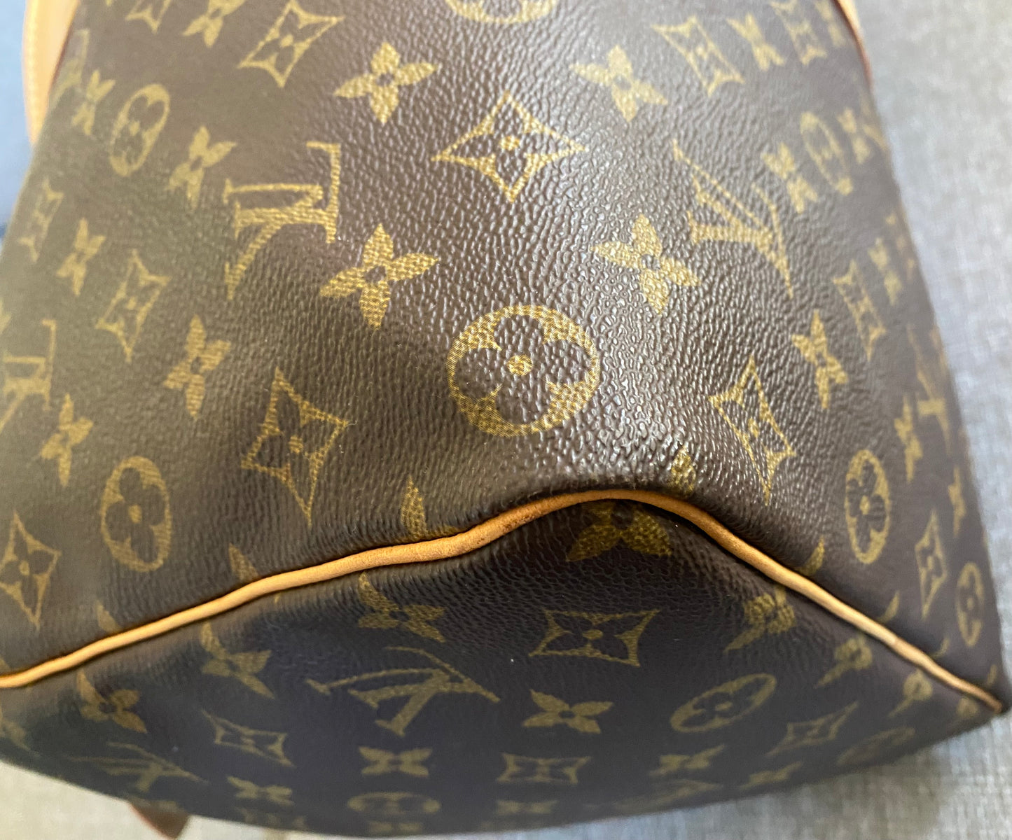 Louis Vuitton Keepall 50 Brown Canvas Duffle Travel Bag