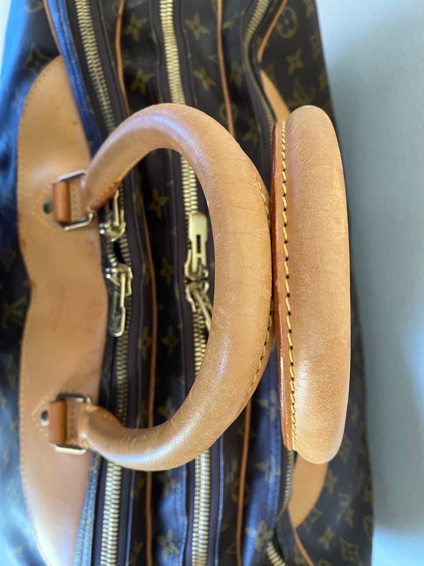 Louis Vuitton Alize 3 Poches Luggage Bag 55 Large Brown Canvas