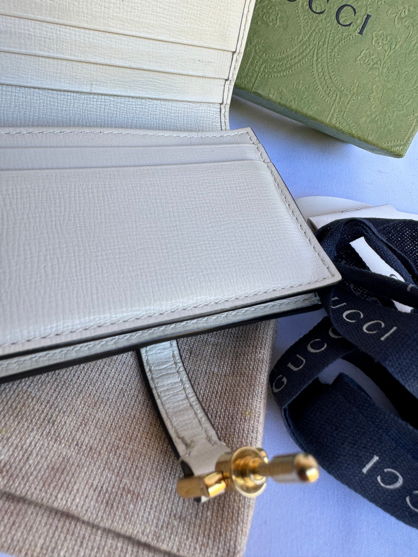 Gucci Jackie 1961 GG Card Case Bifold Wallet