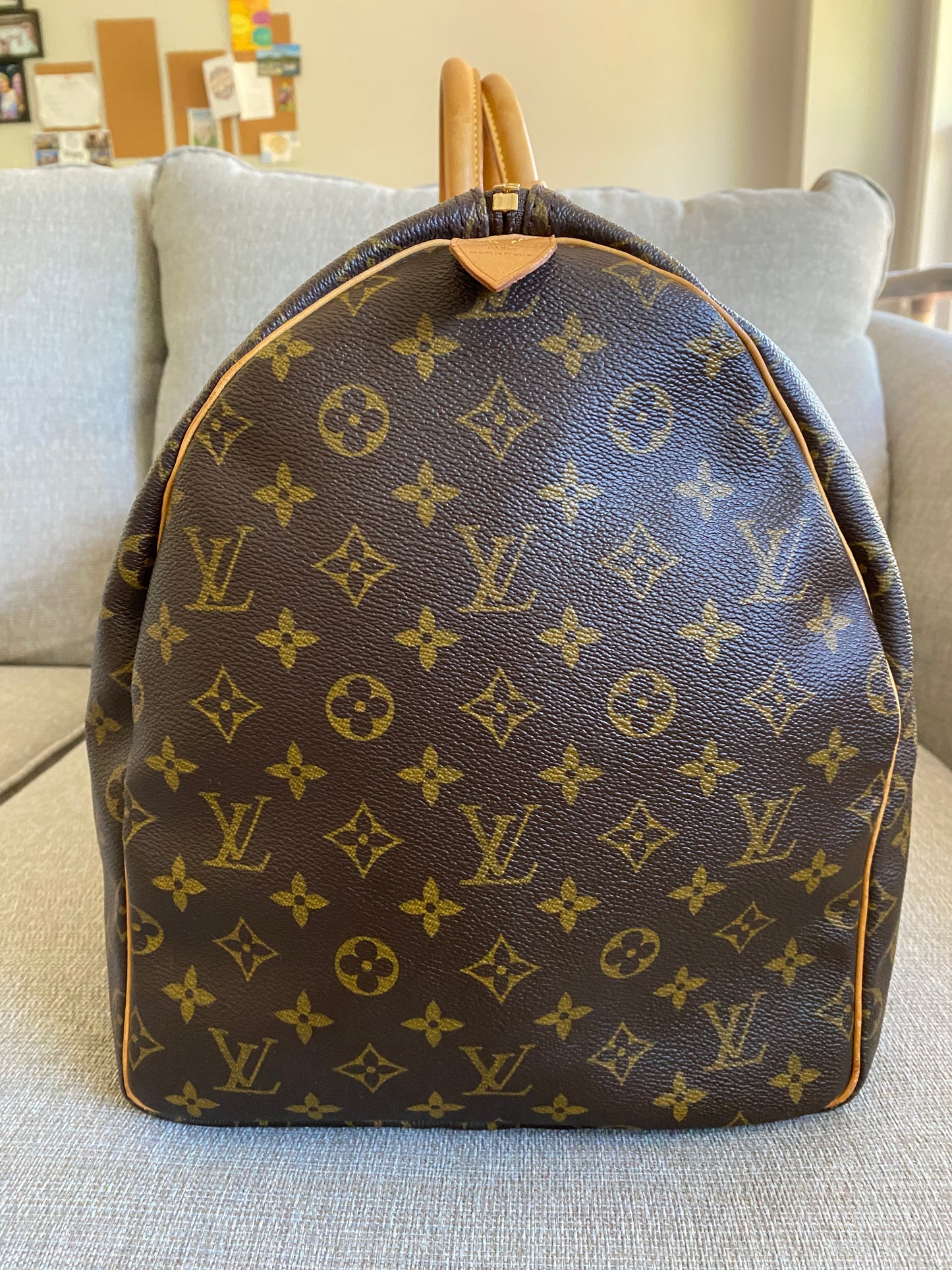 Louis Vuitton Keepall 55 Brown Monogram Canvas Duffle Travel Bag