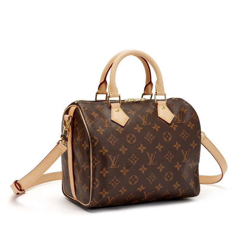 Louis Vuitton Speedy 25 Bandouliere Shoulder Bag Brown Canvas