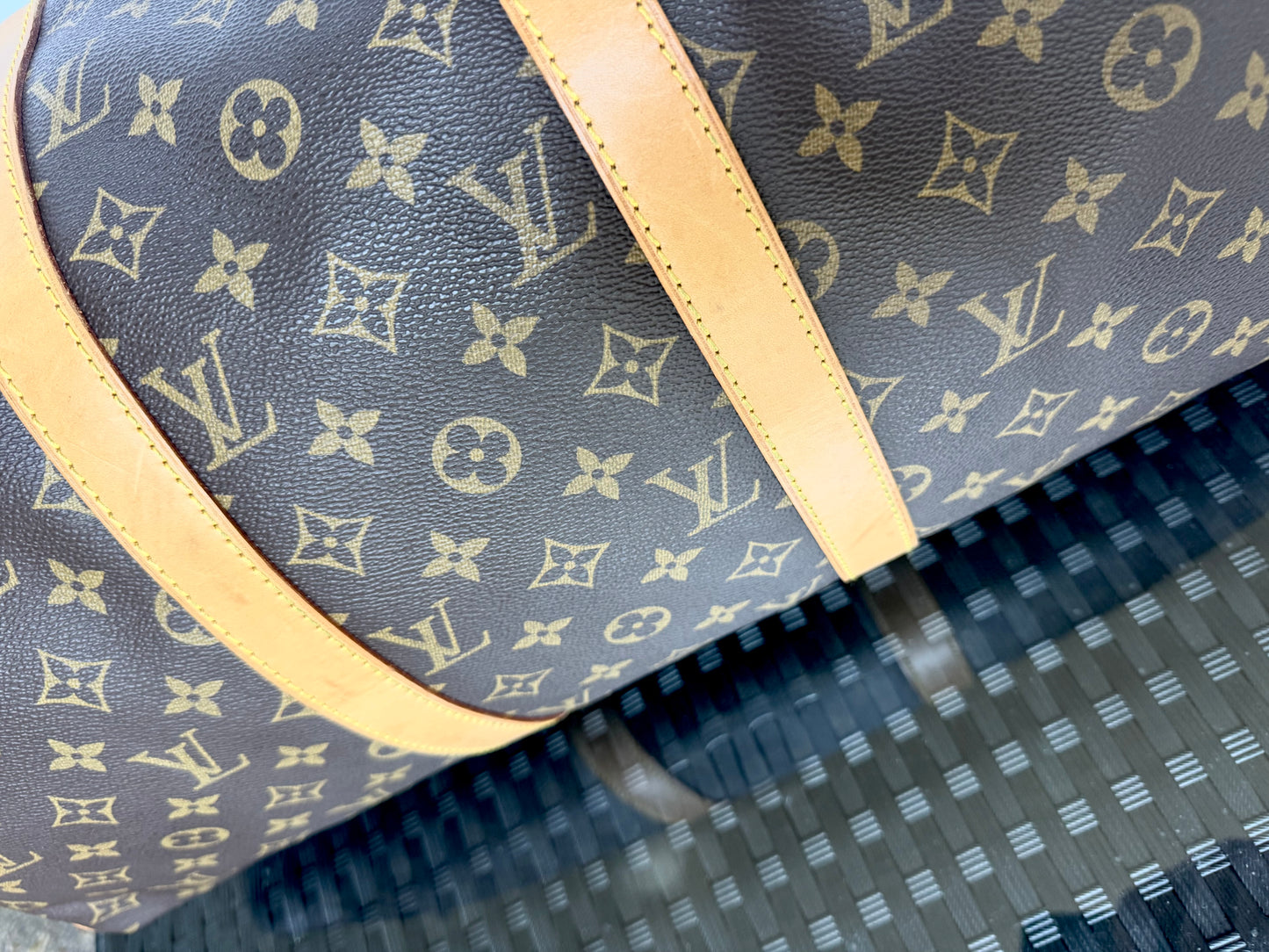 Louis Vuitton Keepall 50 Boston Duffle Travel Carry-On Bag Brown Monogram Canvas