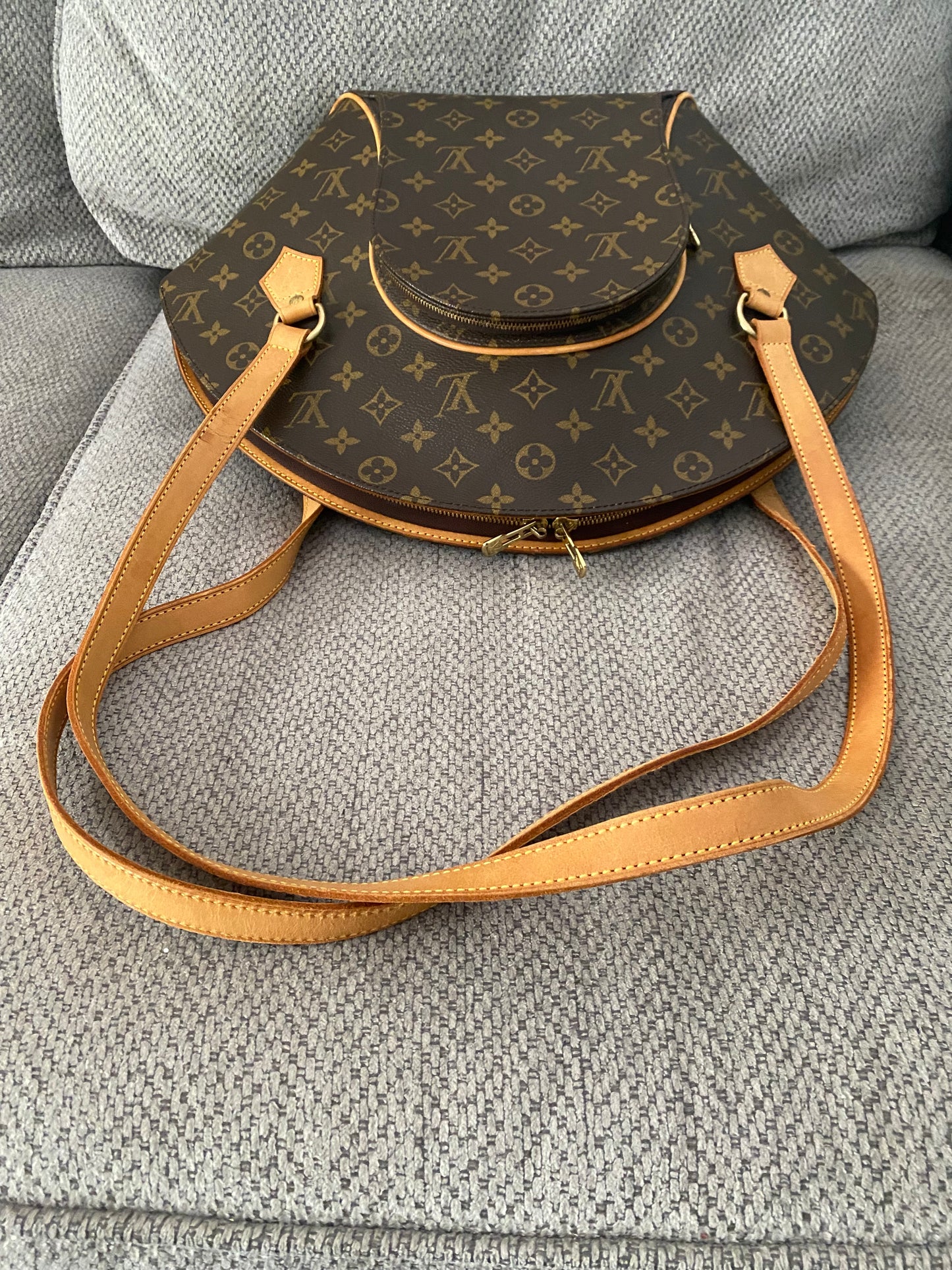 Louis Vuitton Ellipse GM Shoulder Bag Brown Canvas