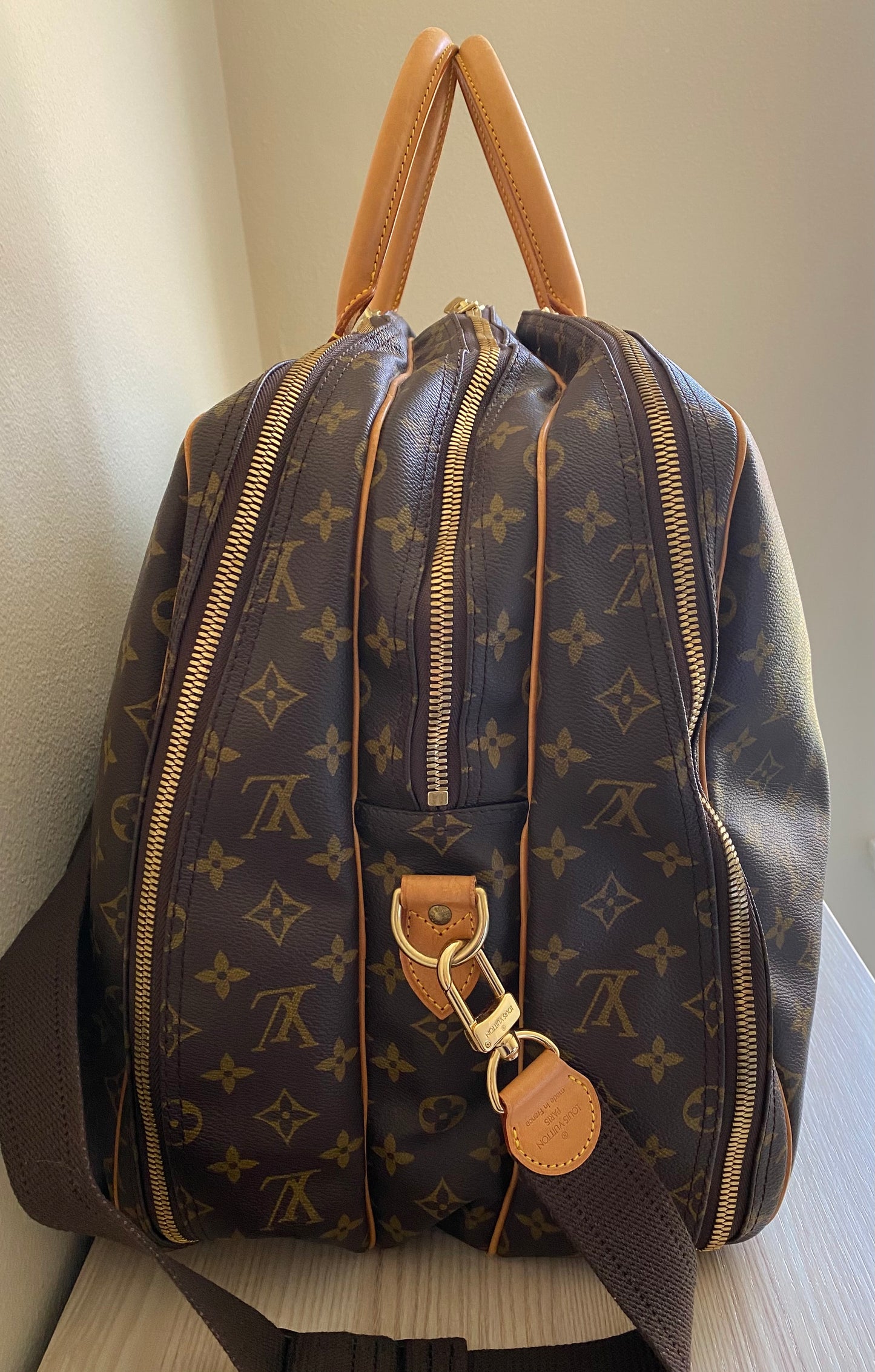 Louis Vuitton Alize 3 Poches Luggage Bag 55 Large Brown Canvas