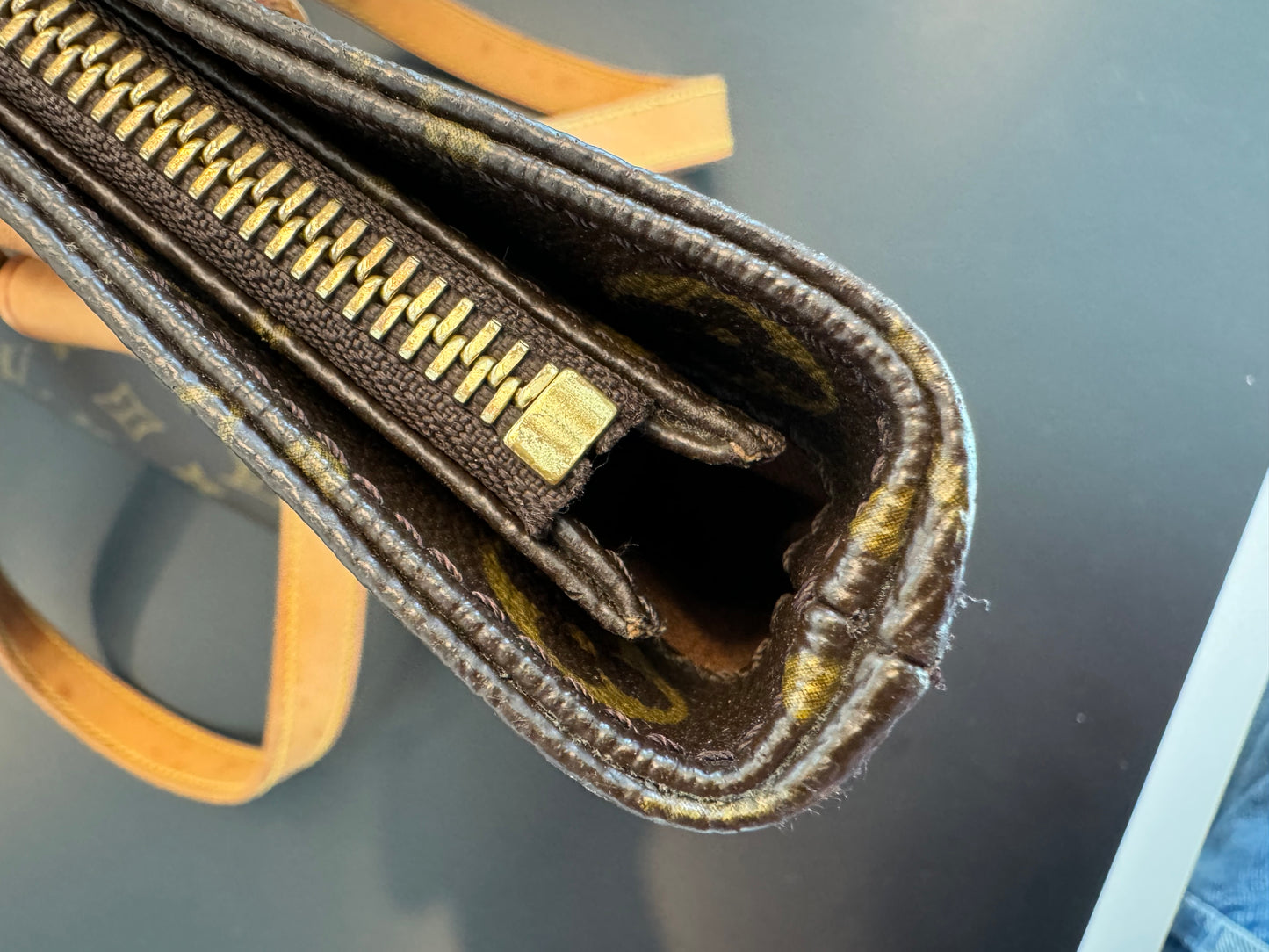 Louis Vuitton Cabas Piano Tote Brown Monogram Canvas