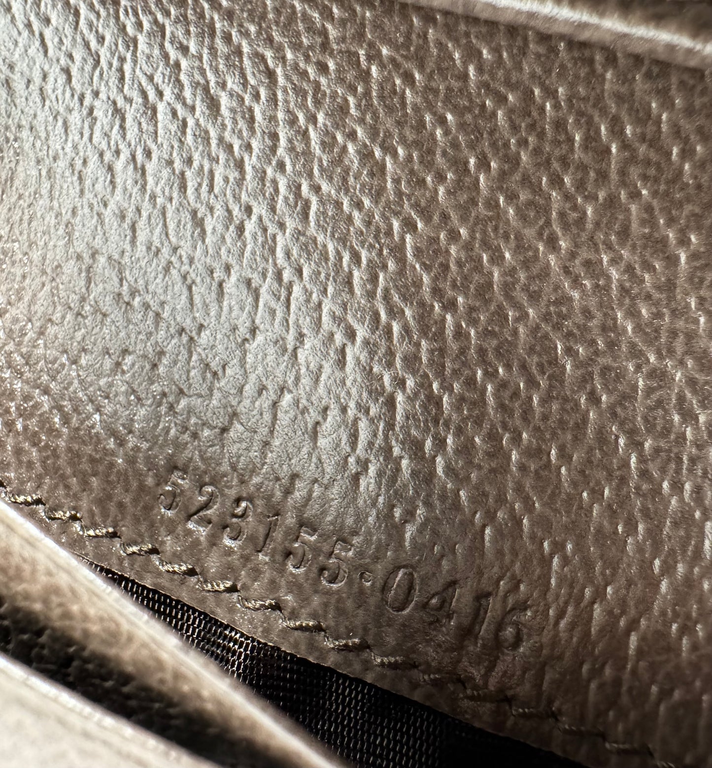 GUCCI Ophidia GG Logo PVC Bifold Wallet Beige